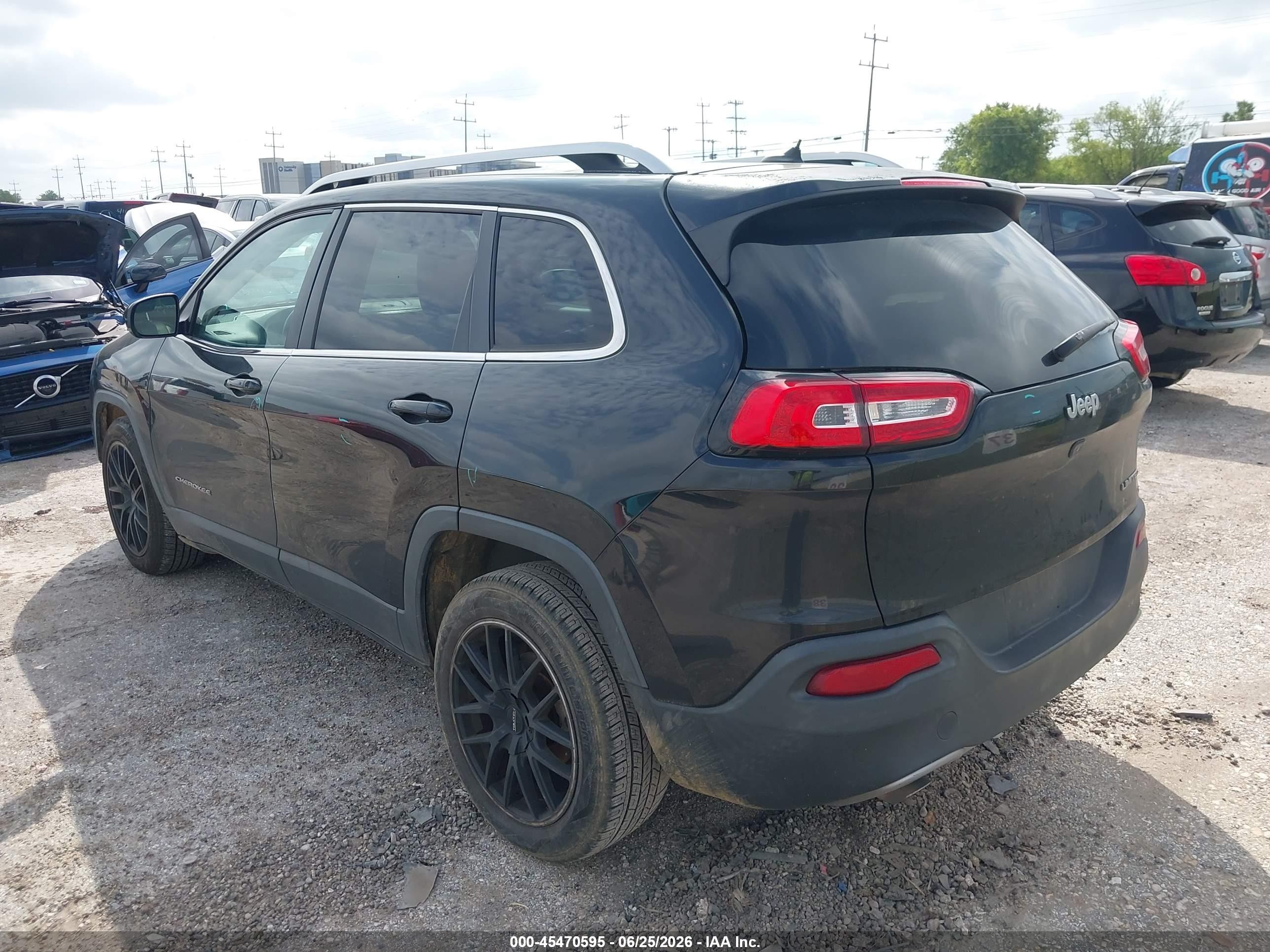 2014 Jeep Cherokee Limited Black vin: 1C4PJLDB8EW159426