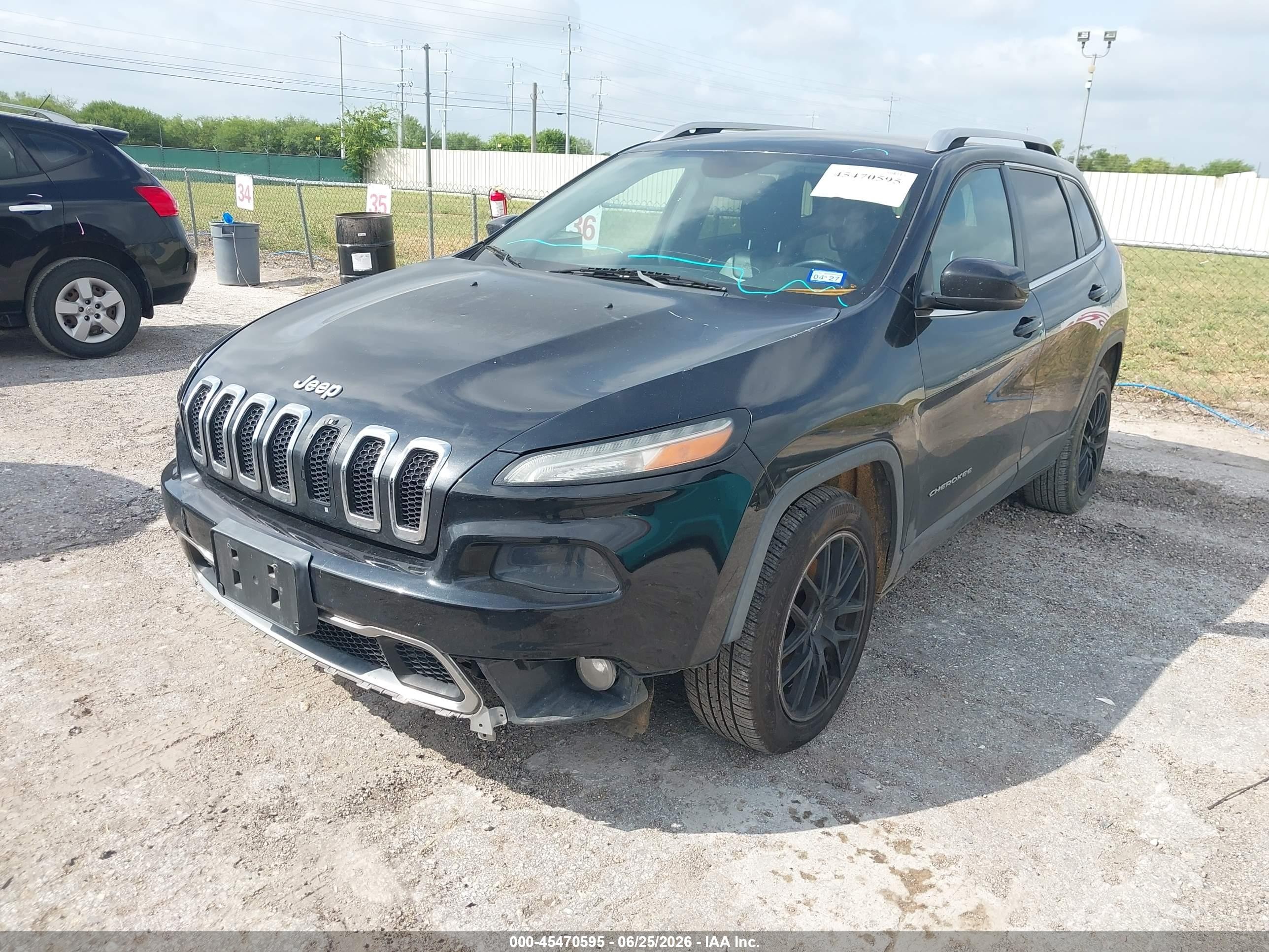 2014 Jeep Cherokee Limited Black vin: 1C4PJLDB8EW159426