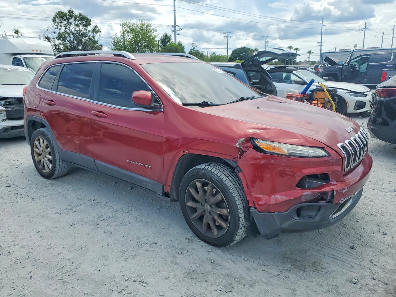 2014 Jeep Cherokee Limited Красный vin: 1C4PJLDB8EW225909
