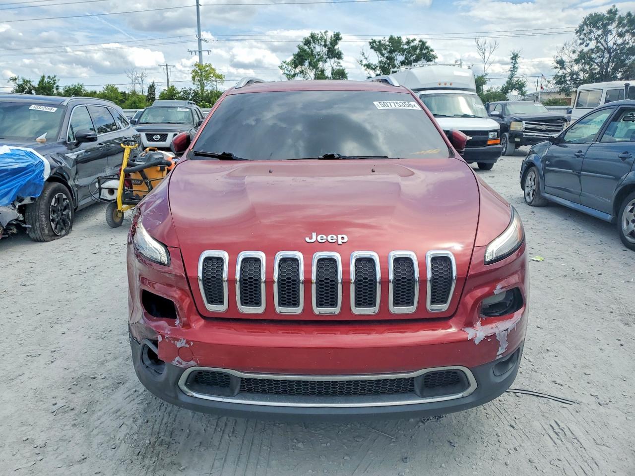 2014 Jeep Cherokee Limited Красный vin: 1C4PJLDB8EW225909