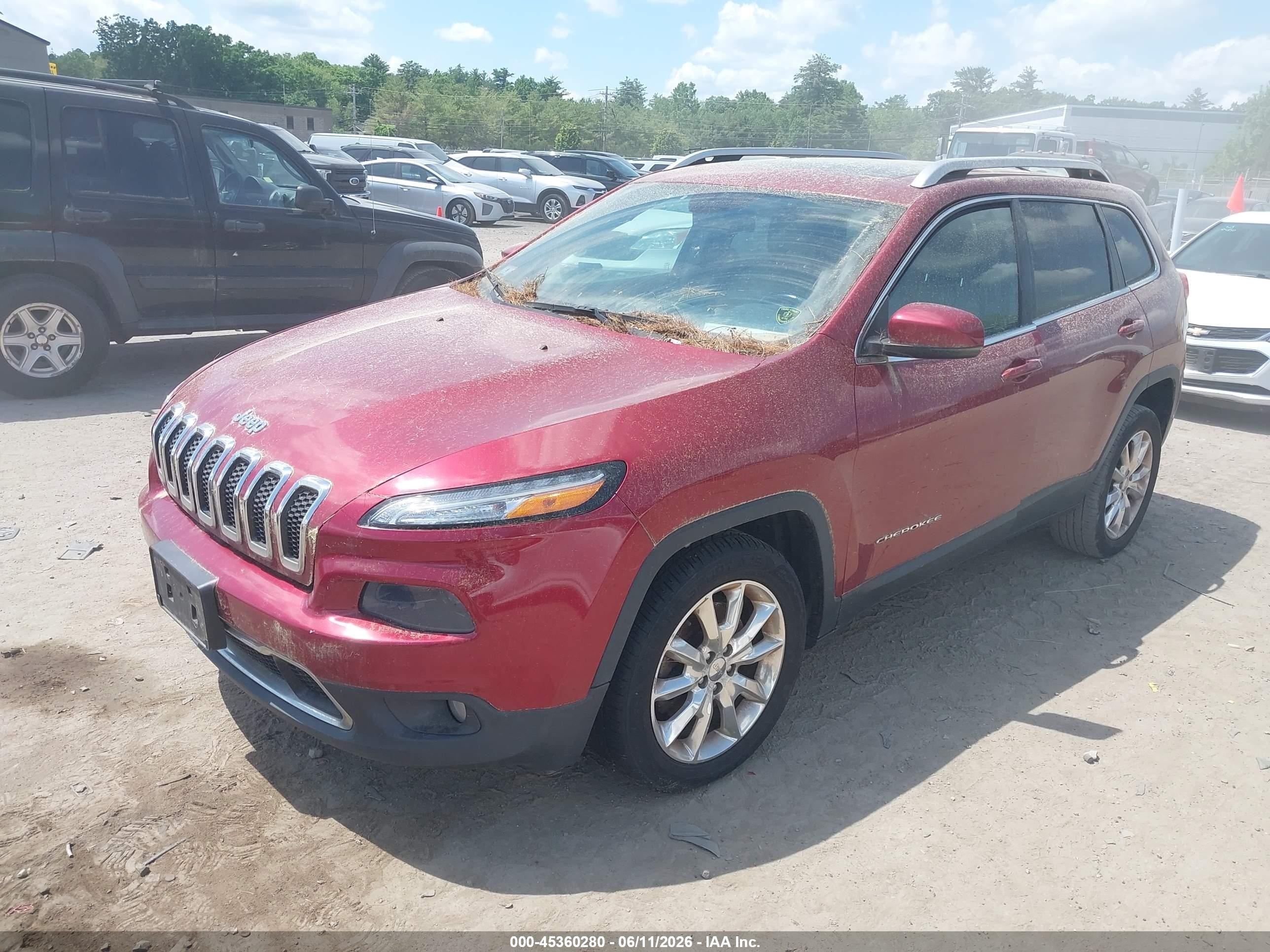 2015 Jeep Cherokee Limited Red vin: 1C4PJLDB8FW637961