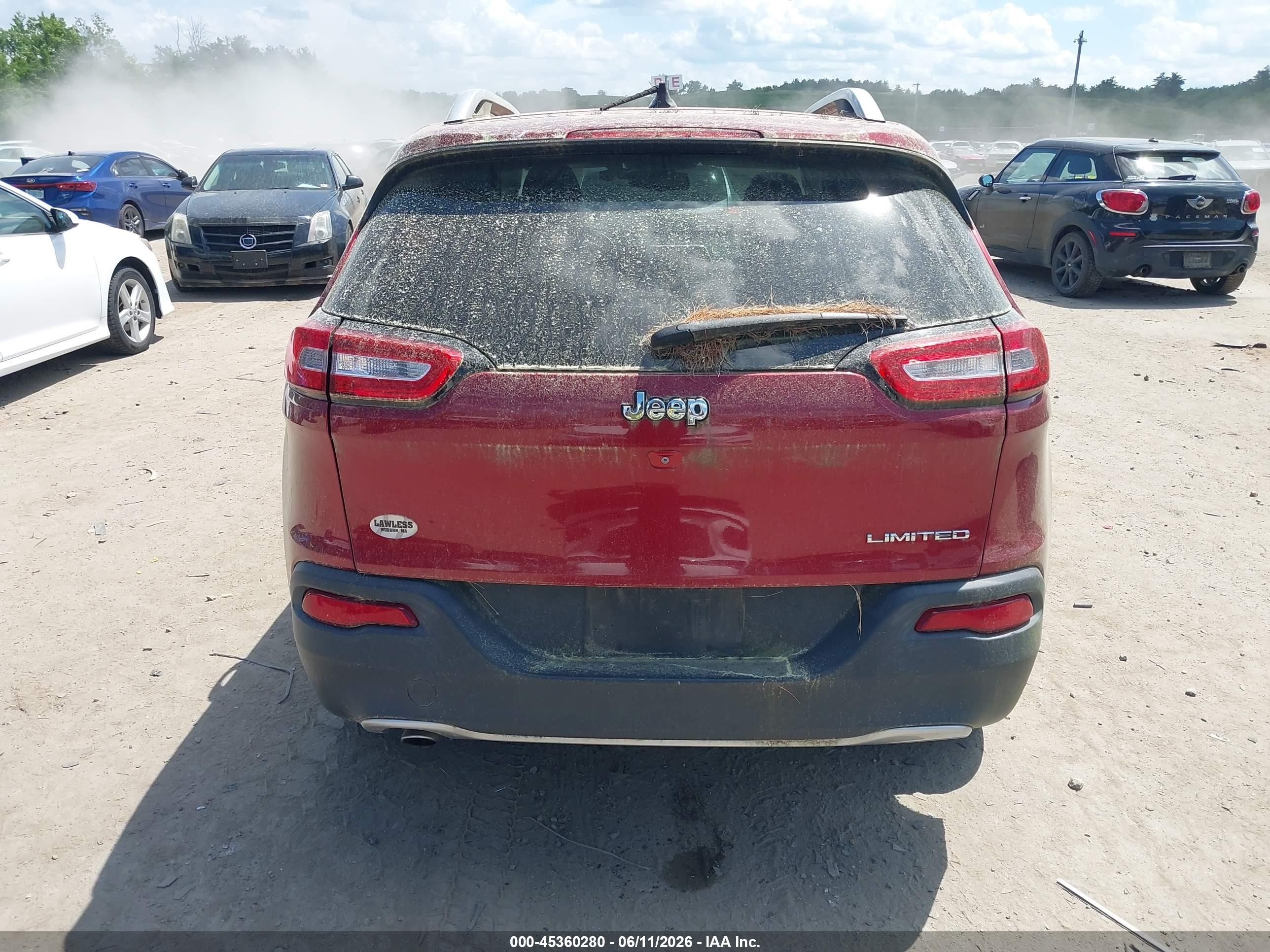 2015 Jeep Cherokee Limited Red vin: 1C4PJLDB8FW637961