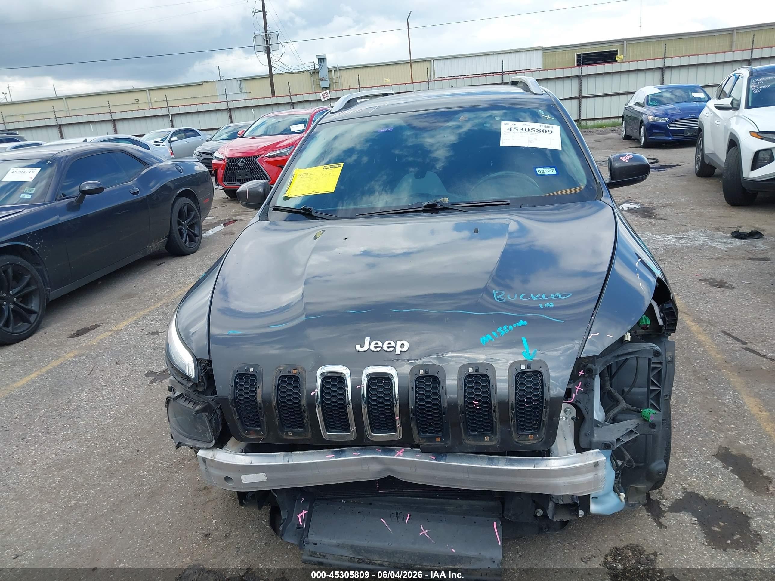 2015 Jeep Cherokee Limited Gray vin: 1C4PJLDB8FW701240