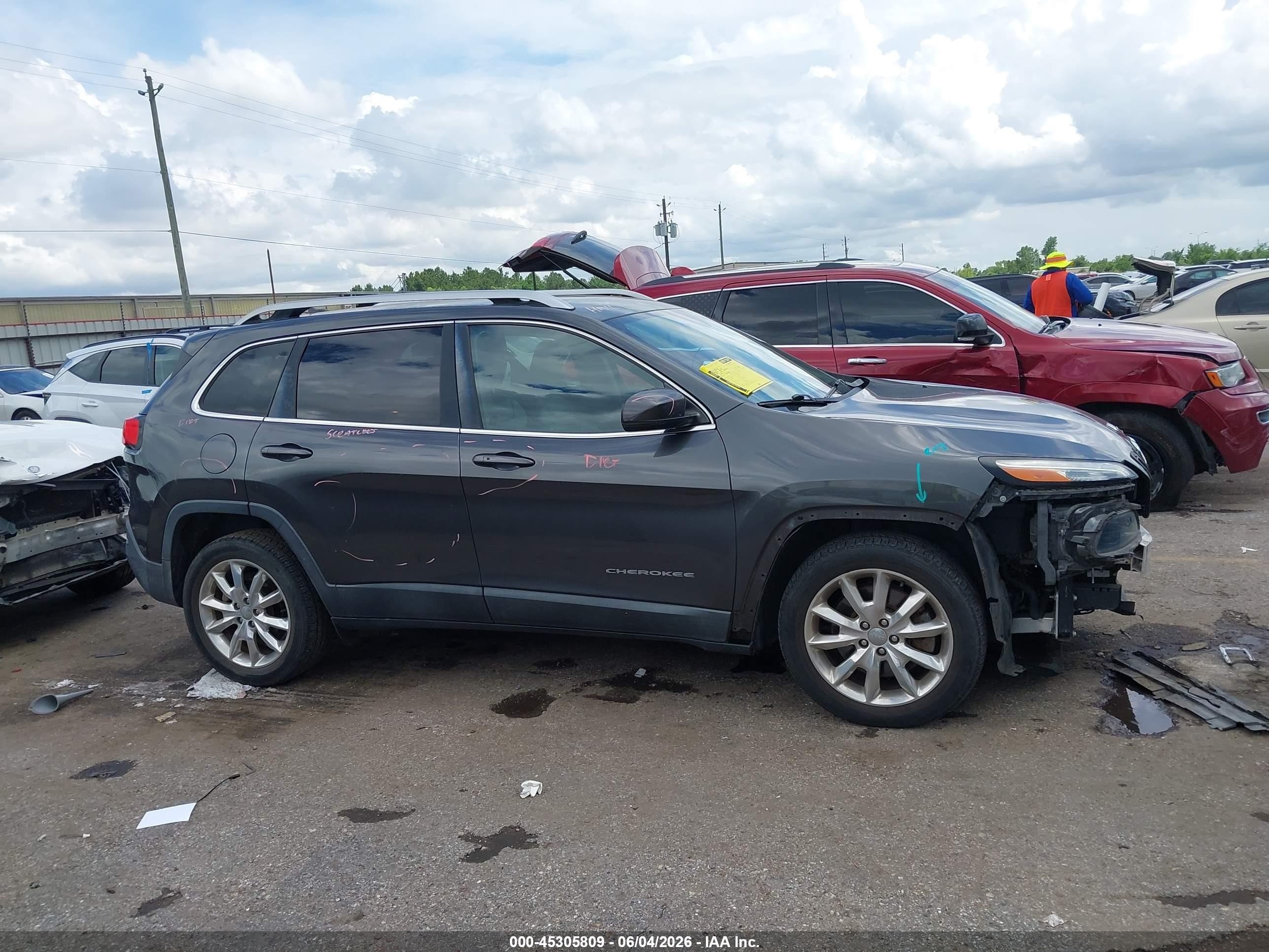 2015 Jeep Cherokee Limited Gray vin: 1C4PJLDB8FW701240
