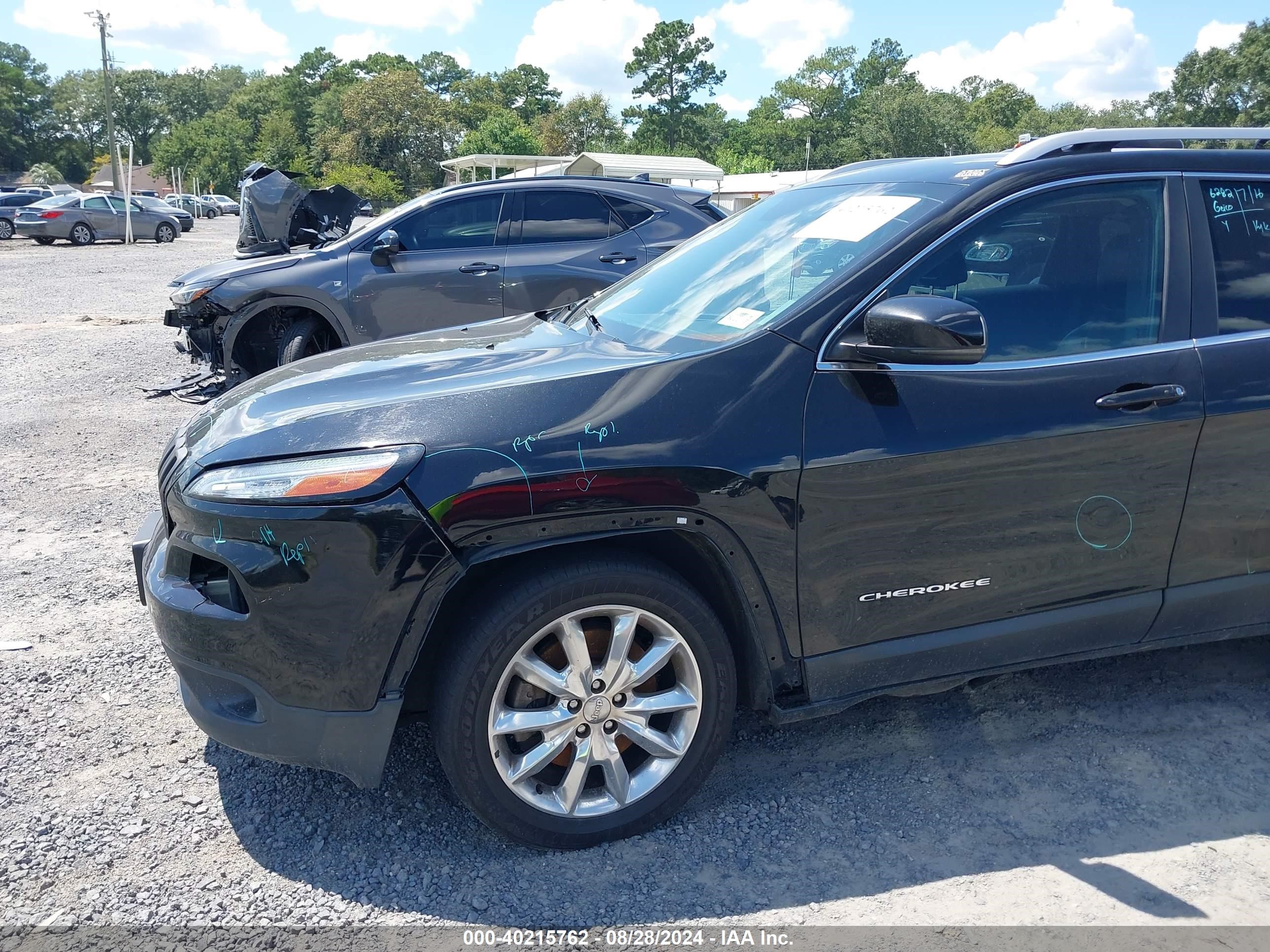 2017 Jeep Cherokee Limited Fwd Black vin: 1C4PJLDB8HW521761