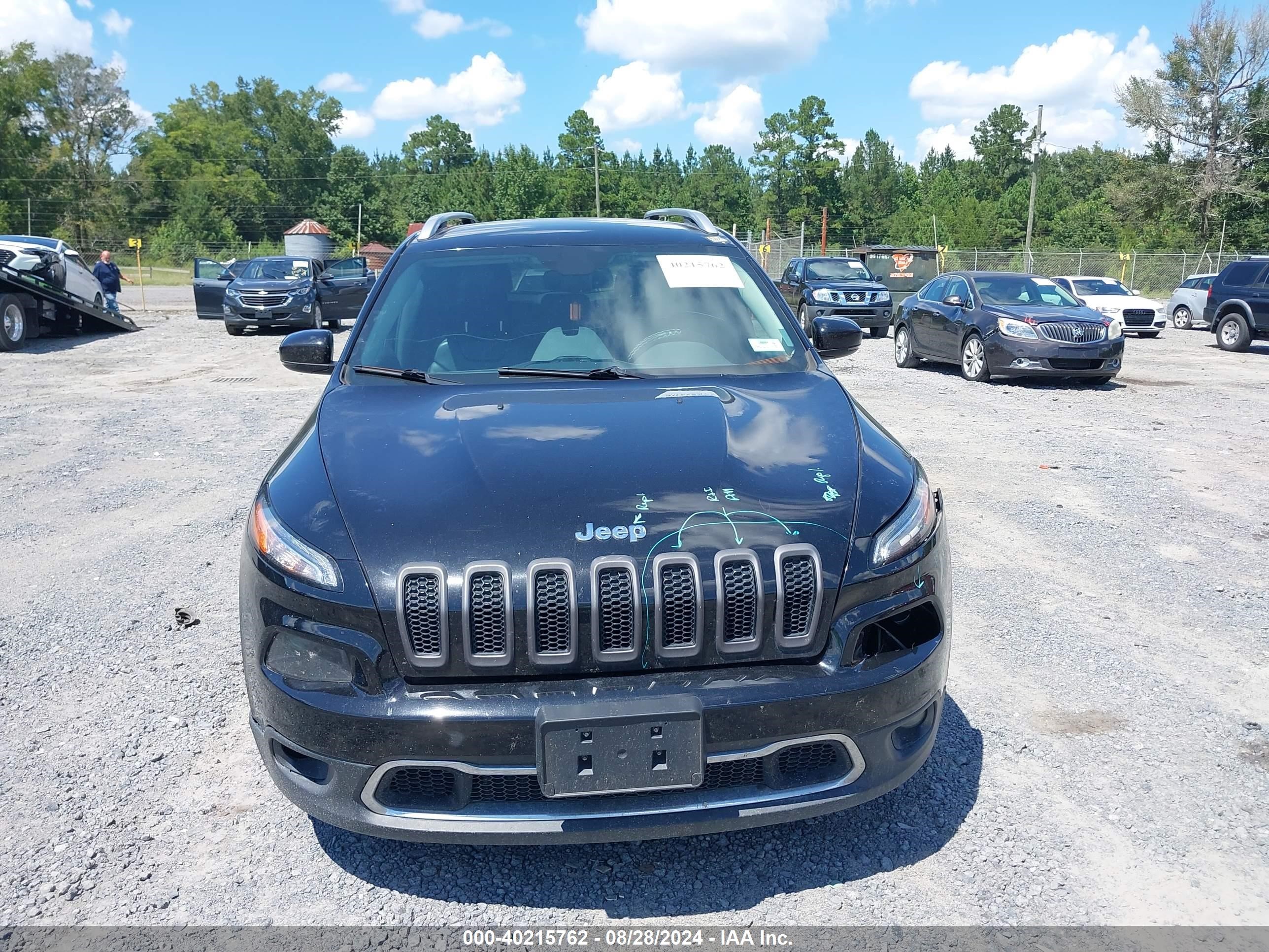 2017 Jeep Cherokee Limited Fwd Black vin: 1C4PJLDB8HW521761