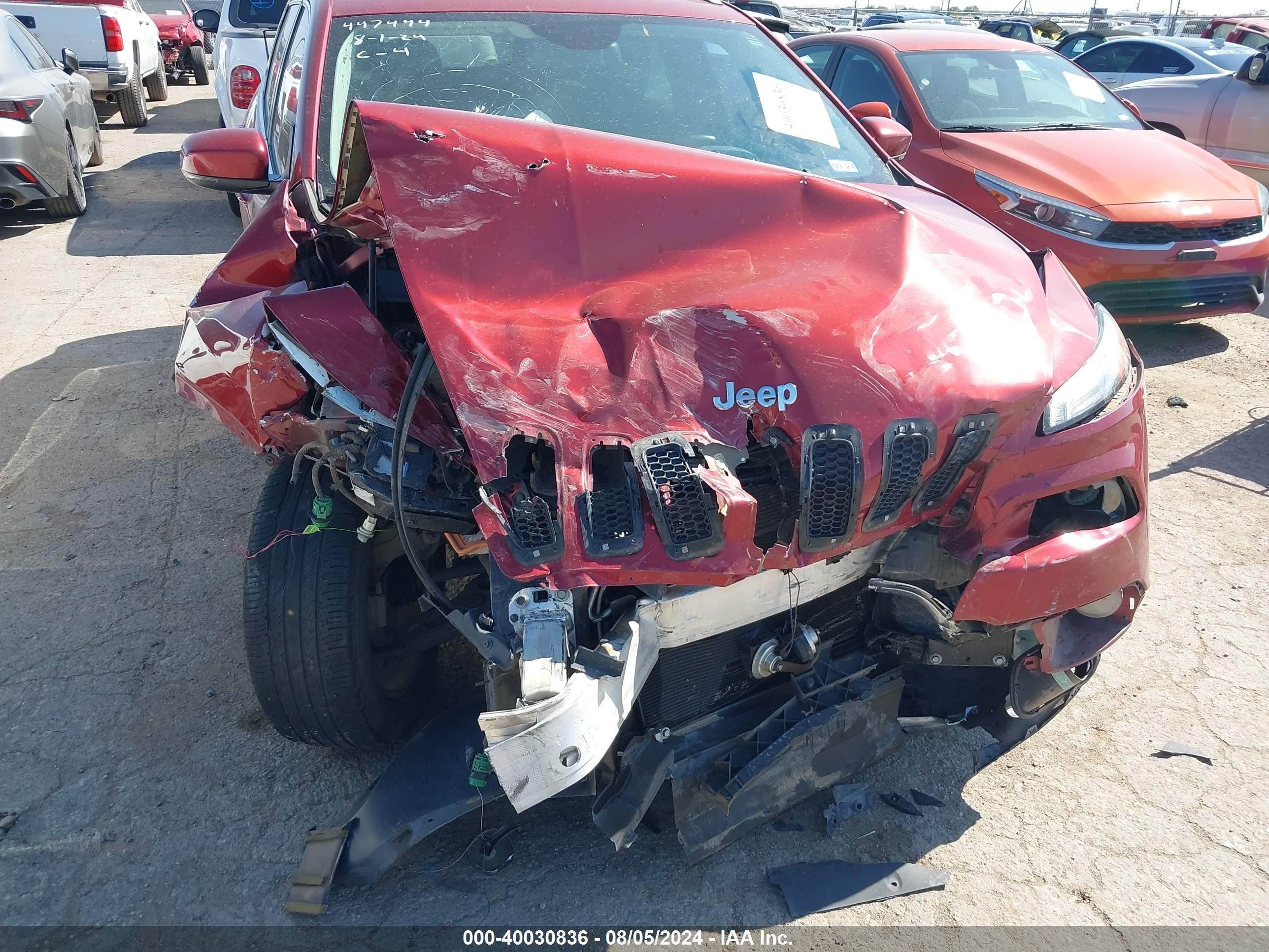 2017 Jeep Cherokee Limited Fwd Red vin: 1C4PJLDB8HW522280