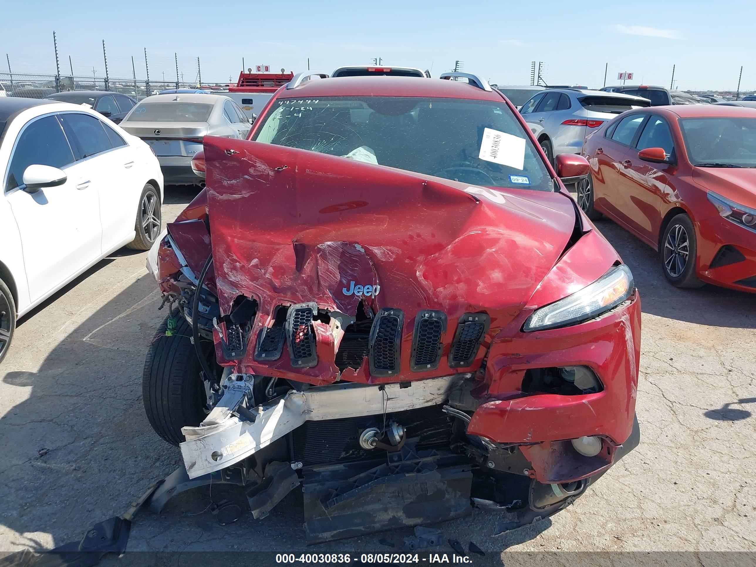 2017 Jeep Cherokee Limited Fwd Red vin: 1C4PJLDB8HW522280