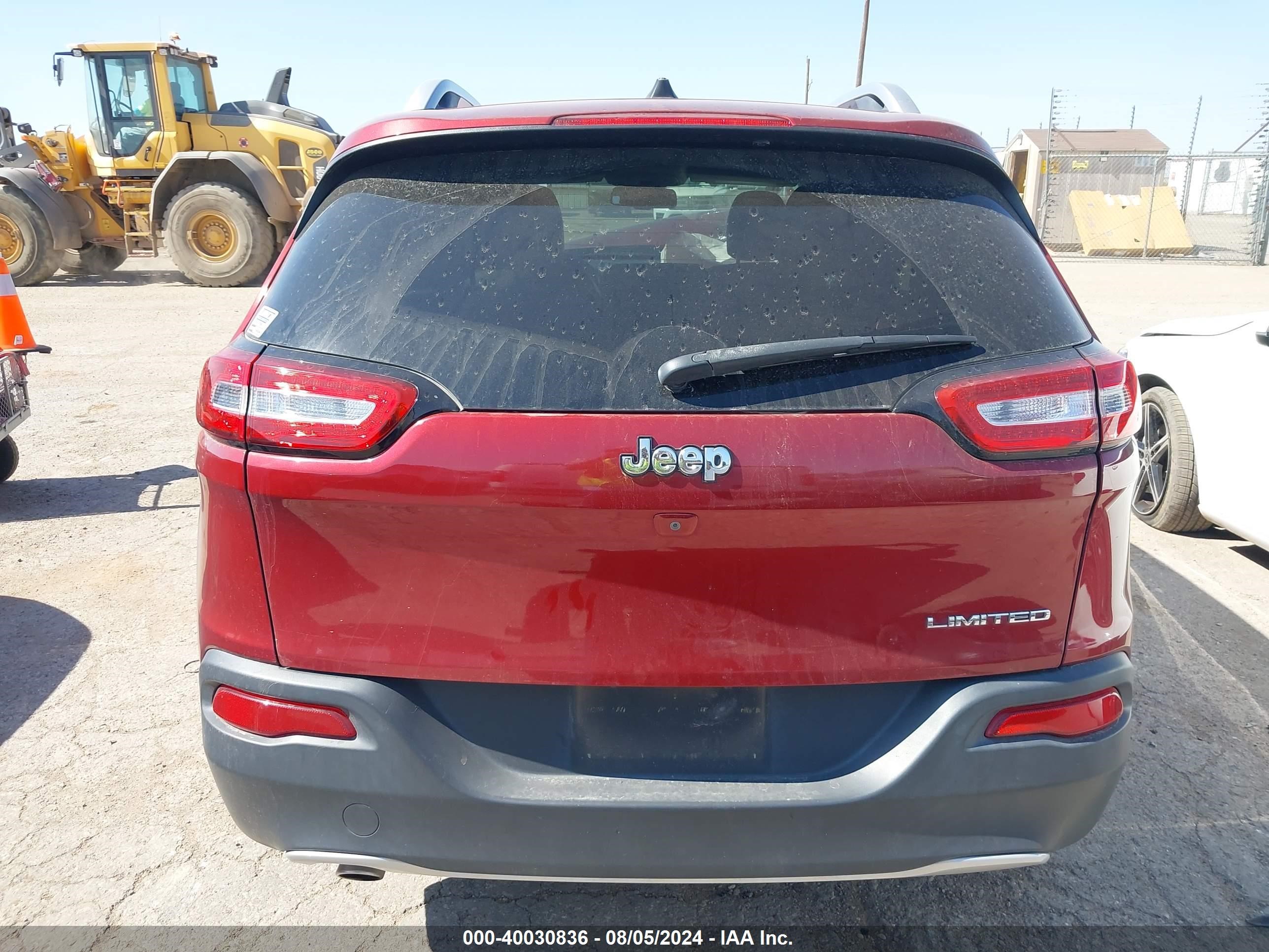 2017 Jeep Cherokee Limited Fwd Red vin: 1C4PJLDB8HW522280