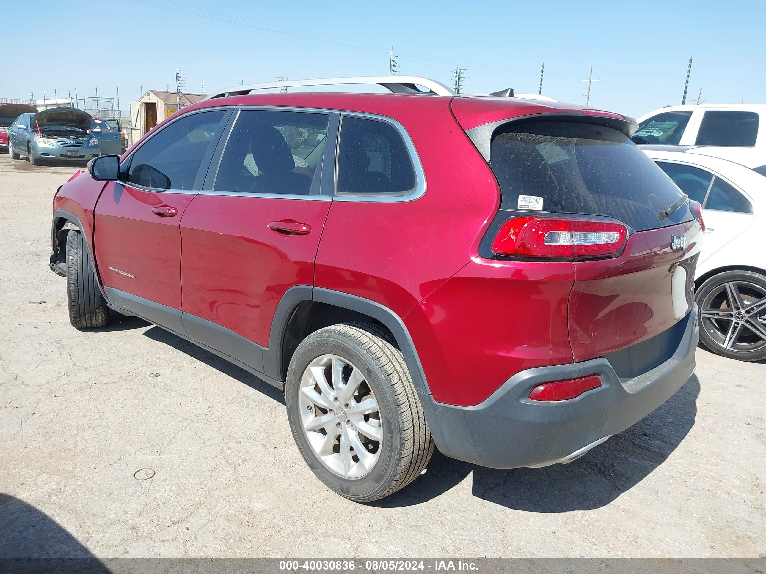 2017 Jeep Cherokee Limited Fwd Red vin: 1C4PJLDB8HW522280