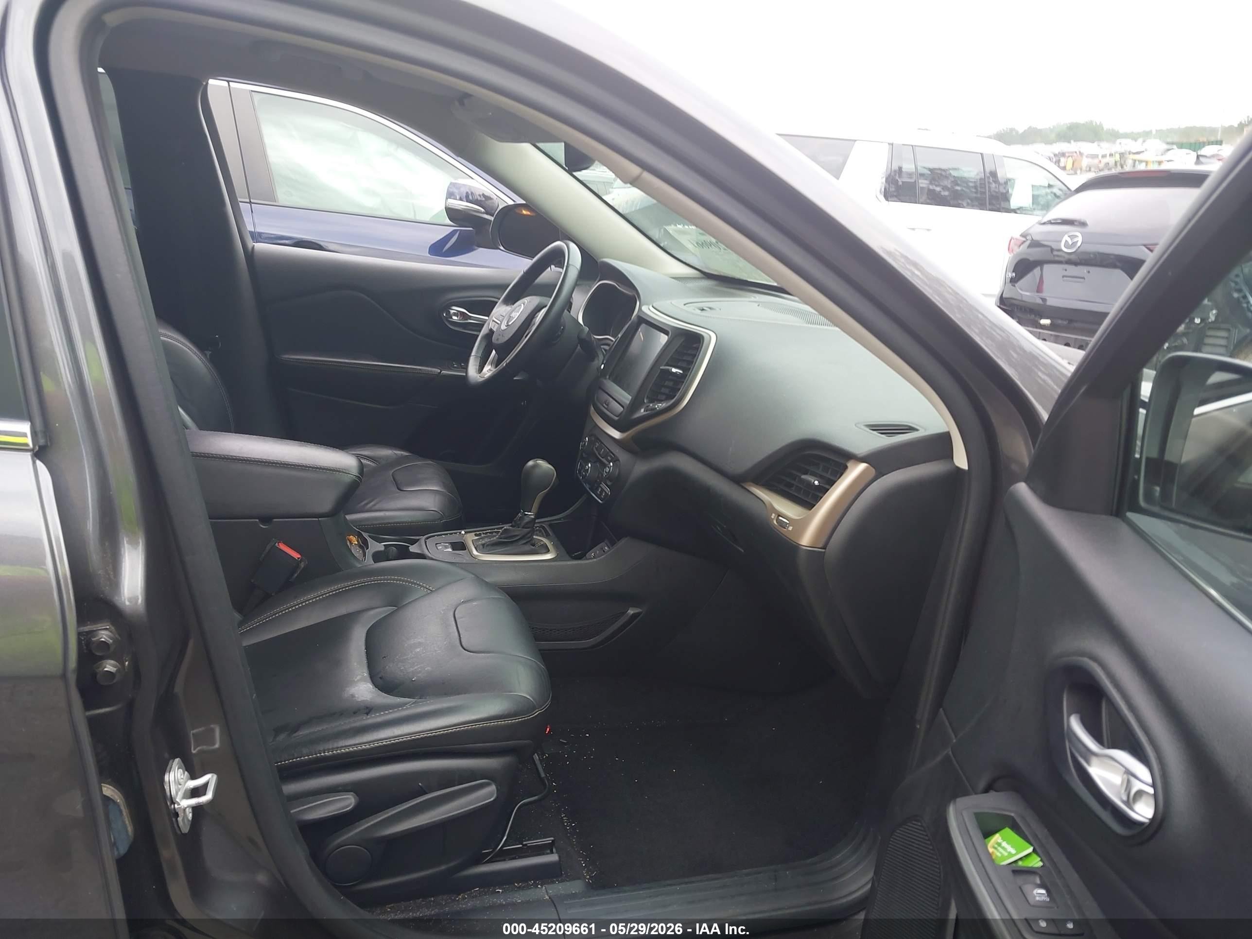 2015 Jeep Cherokee Limited Серый vin: 1C4PJLDB9FW700890