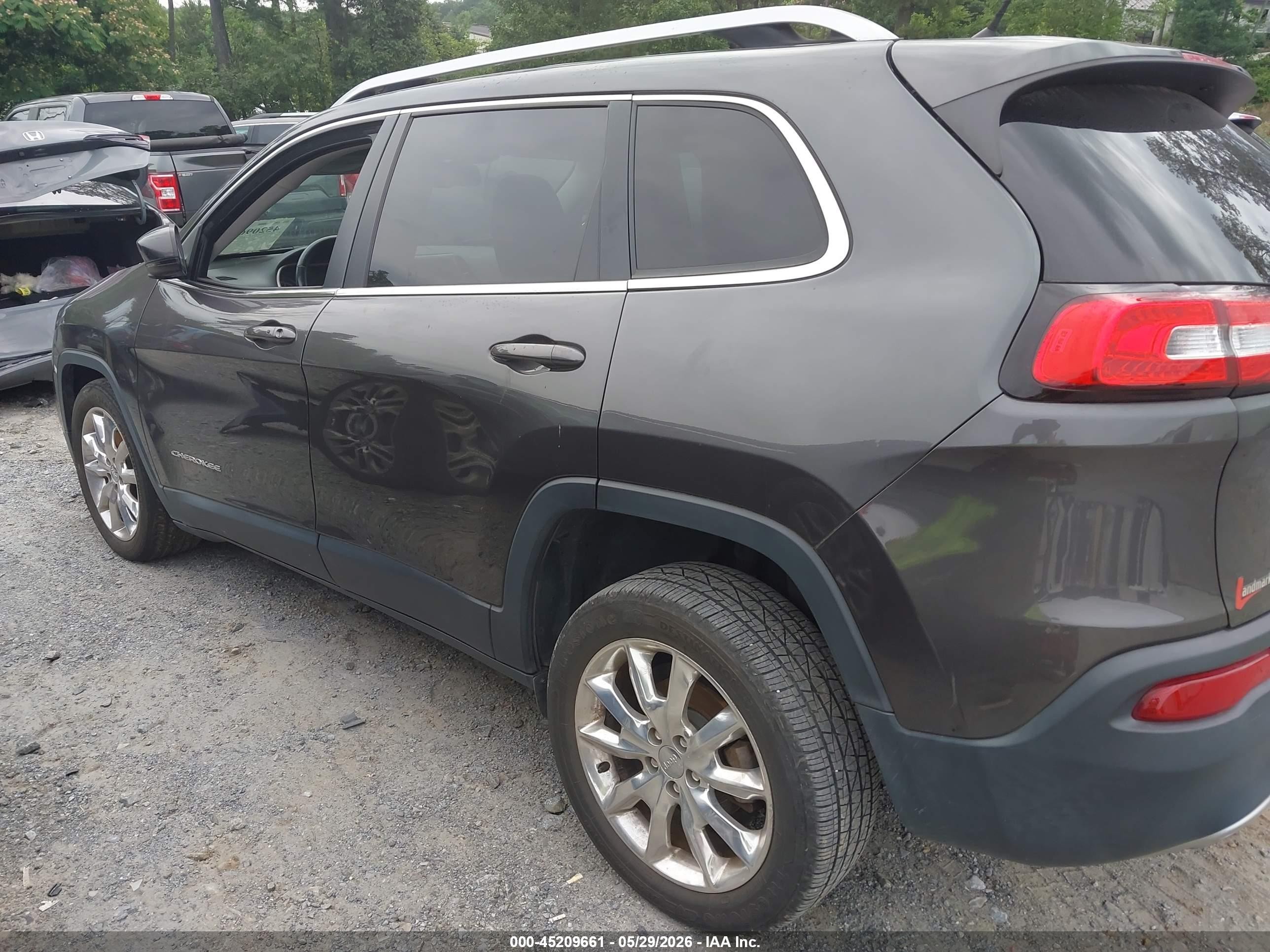 2015 Jeep Cherokee Limited Серый vin: 1C4PJLDB9FW700890