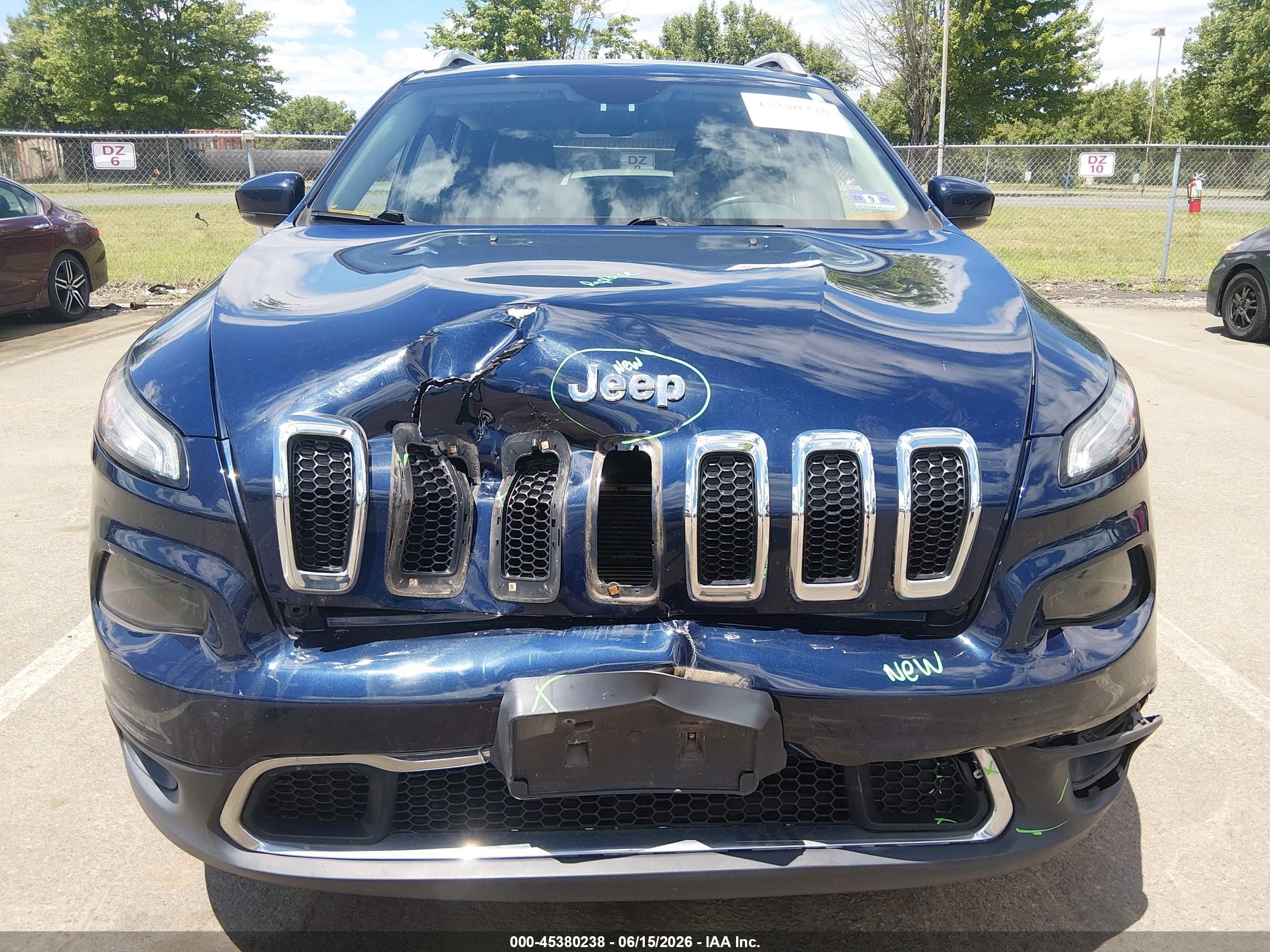 2015 Jeep Cherokee Limited Navy vin: 1C4PJLDB9FW765867
