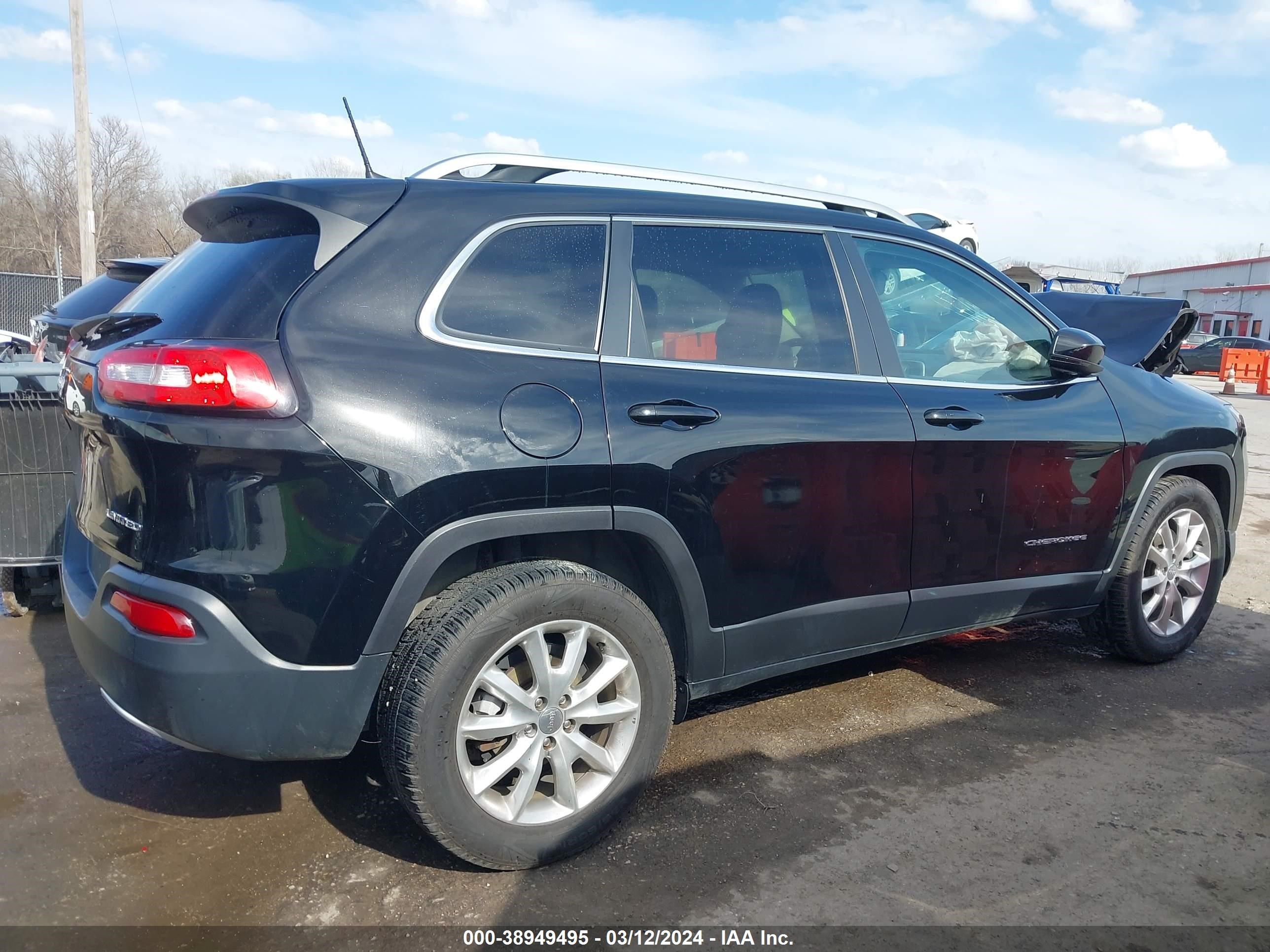 2017 Jeep Cherokee Limited Fwd Black vin: 1C4PJLDB9HW521994