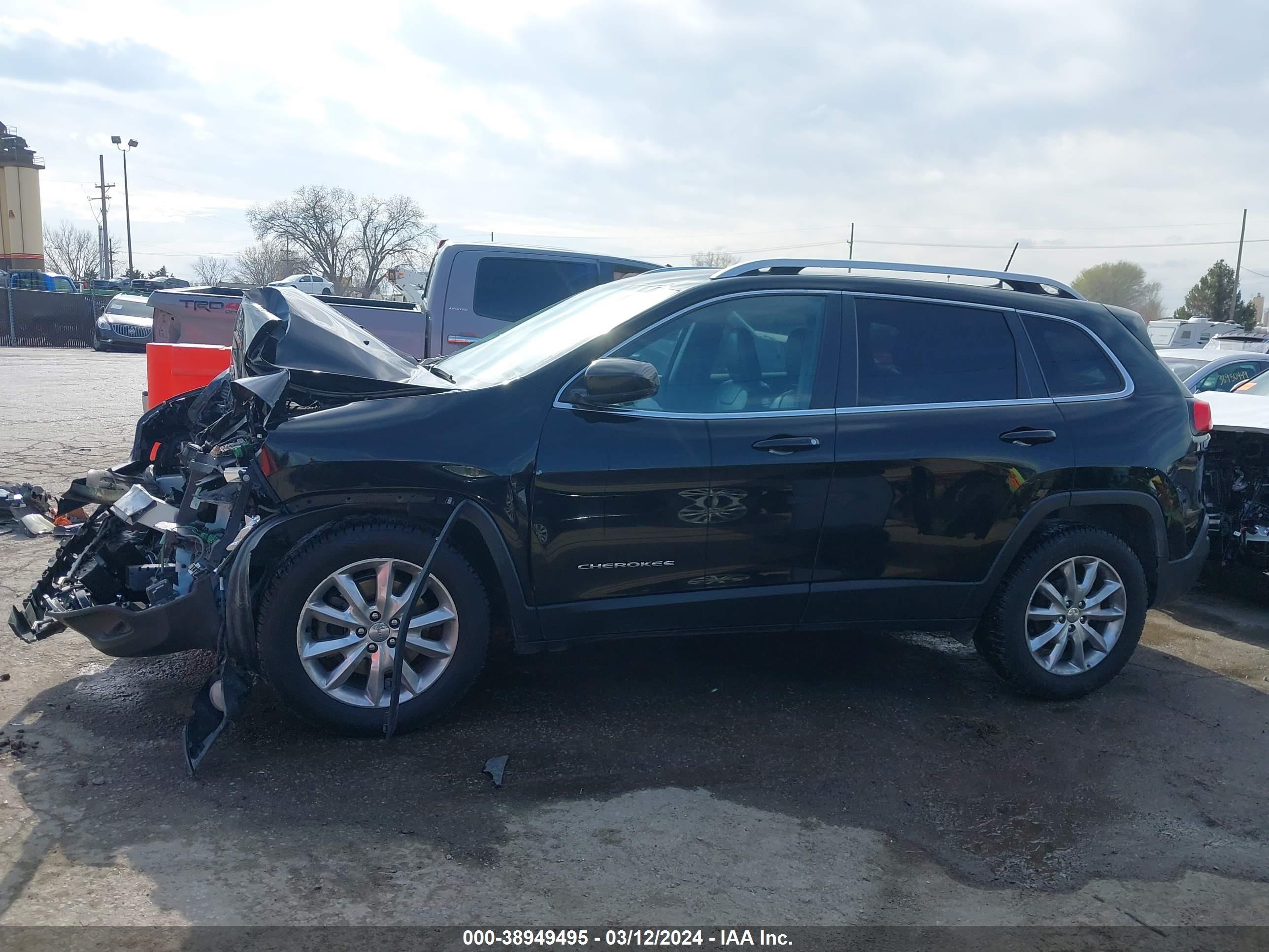 2017 Jeep Cherokee Limited Fwd Black vin: 1C4PJLDB9HW521994