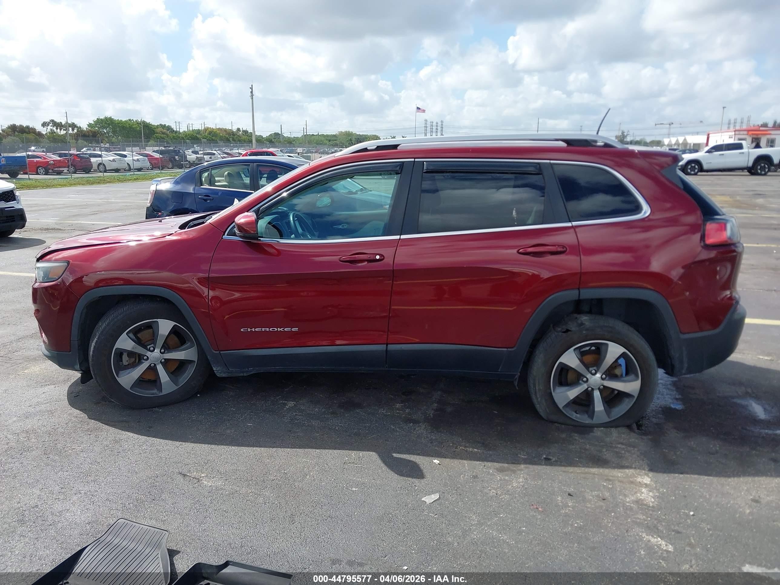 2019 Jeep Cherokee Limited Fwd Red vin: 1C4PJLDB9KD296611