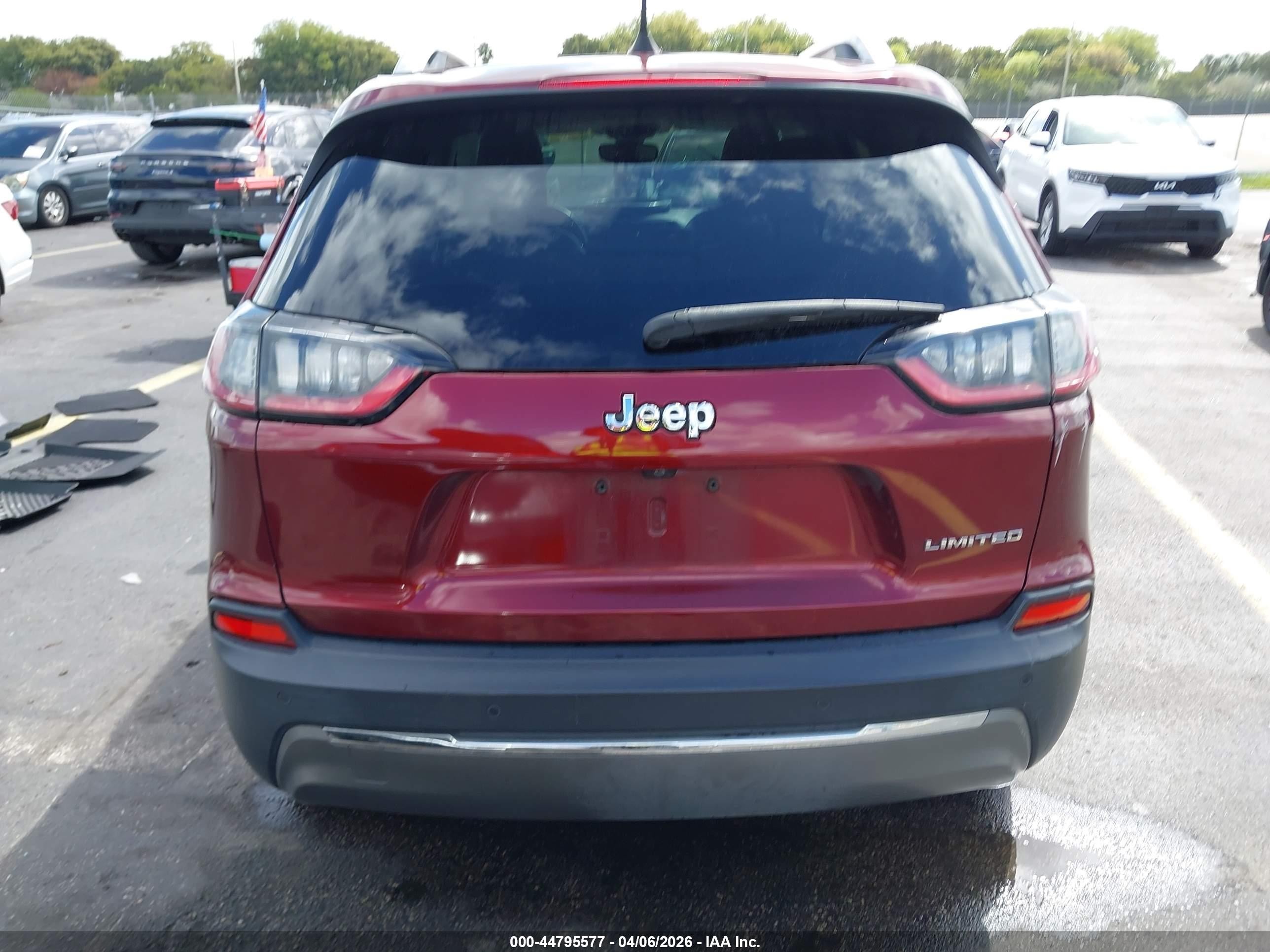 2019 Jeep Cherokee Limited Fwd Red vin: 1C4PJLDB9KD296611