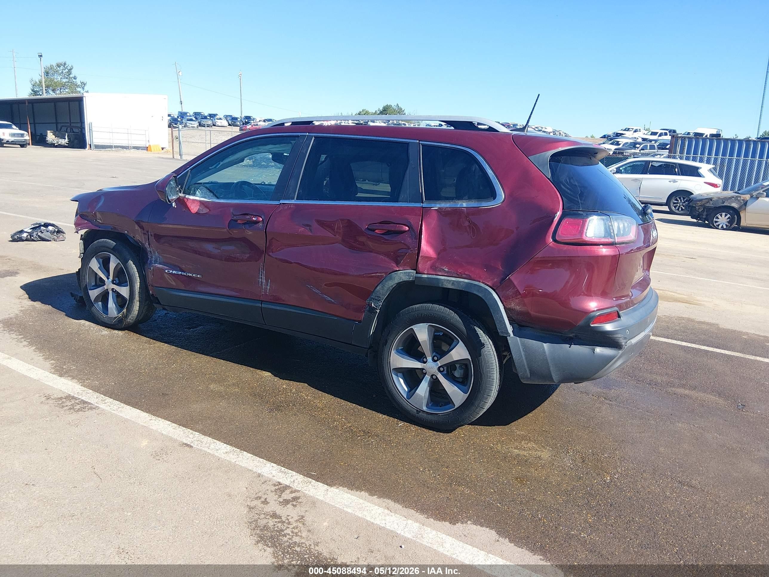 2020 Jeep Cherokee Limited Fwd Maroon vin: 1C4PJLDB9LD502981