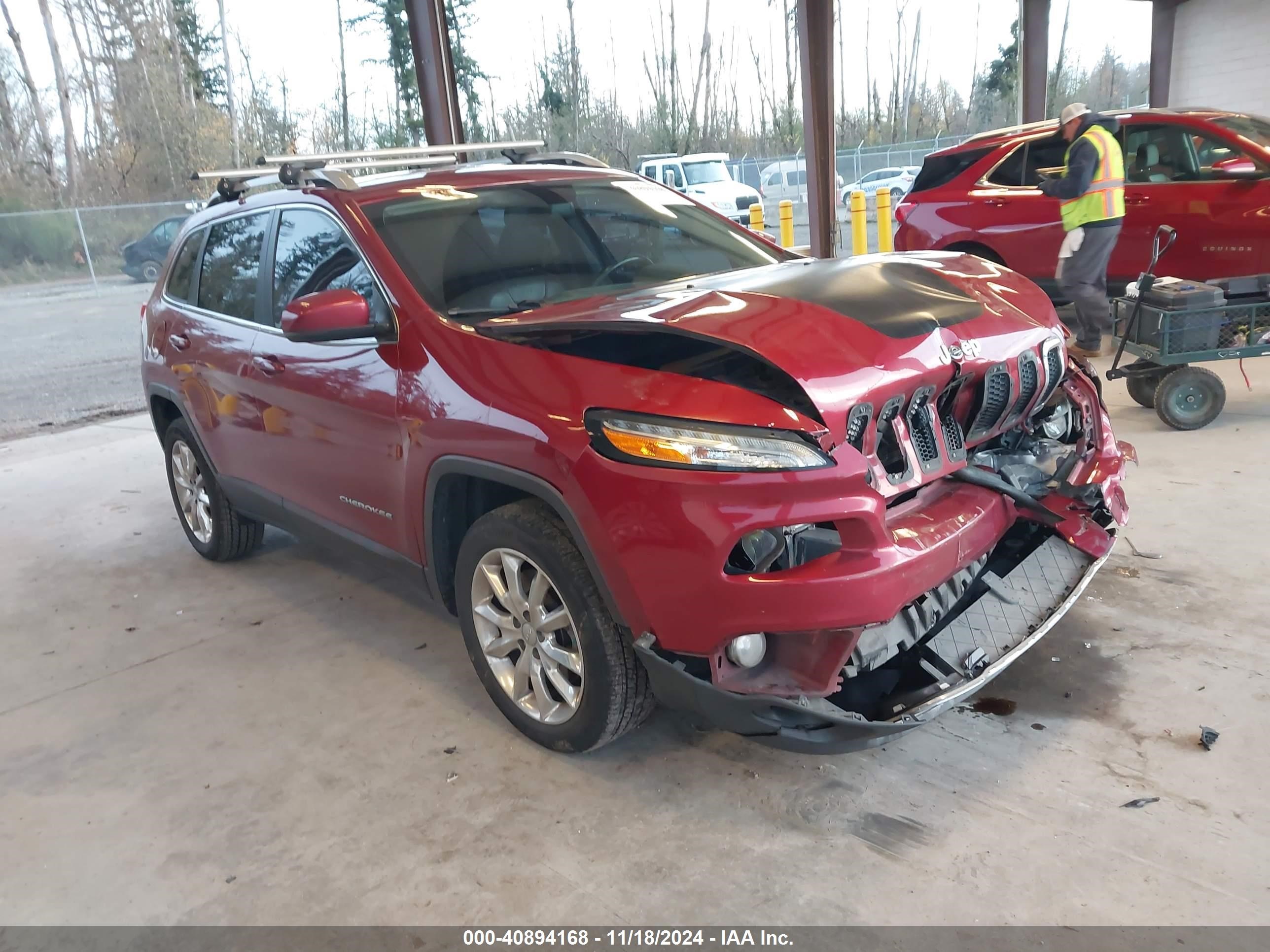 2017 Jeep Cherokee Limited Fwd Red vin: 1C4PJLDBXHW517629