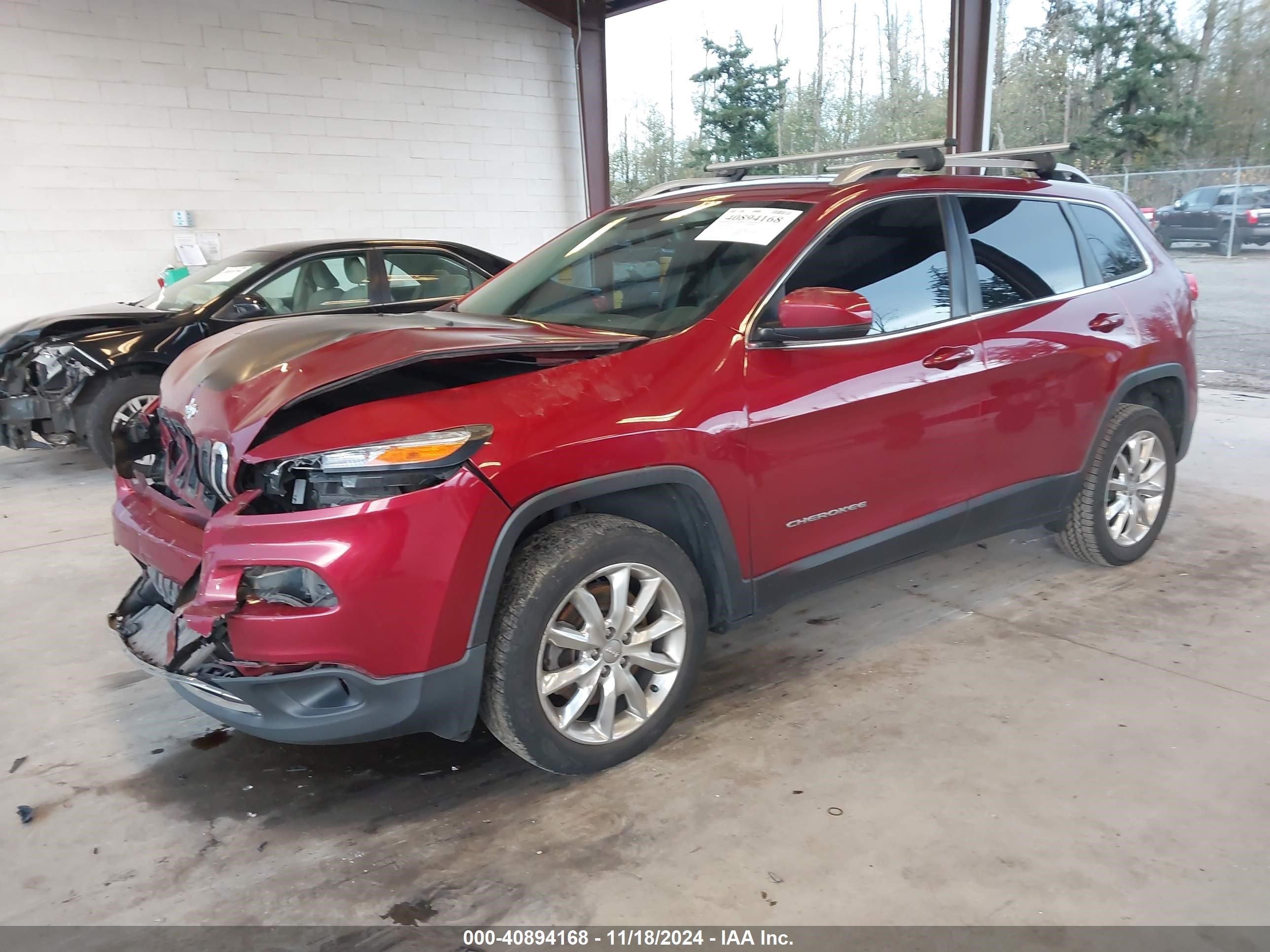 2017 Jeep Cherokee Limited Fwd Red vin: 1C4PJLDBXHW517629