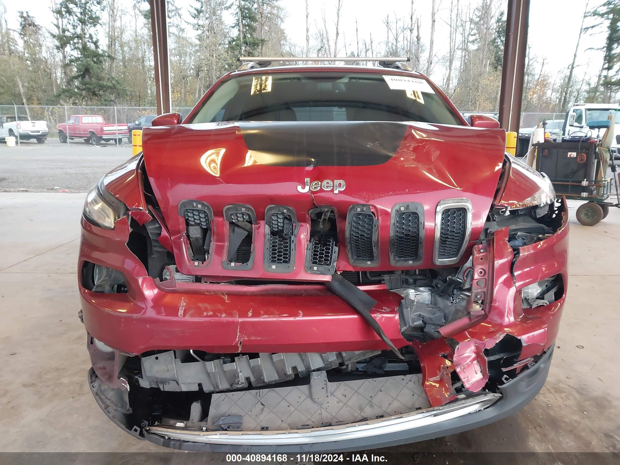 2017 Jeep Cherokee Limited Fwd Red vin: 1C4PJLDBXHW517629