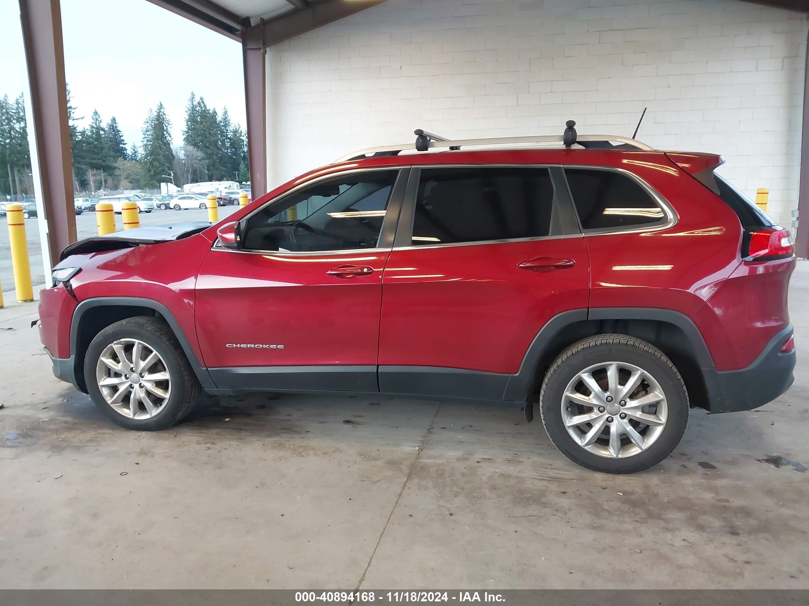2017 Jeep Cherokee Limited Fwd Red vin: 1C4PJLDBXHW517629