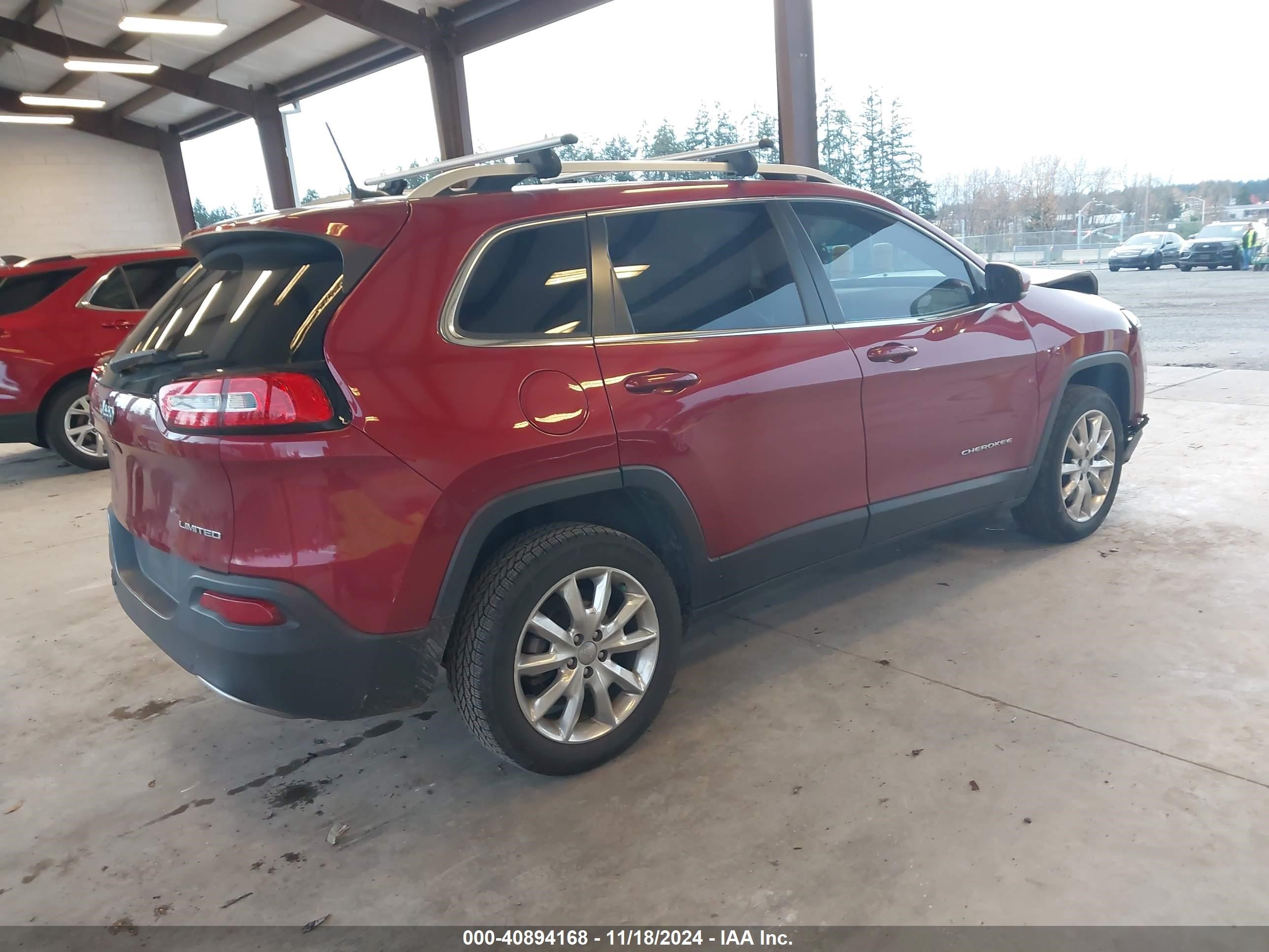 2017 Jeep Cherokee Limited Fwd Red vin: 1C4PJLDBXHW517629