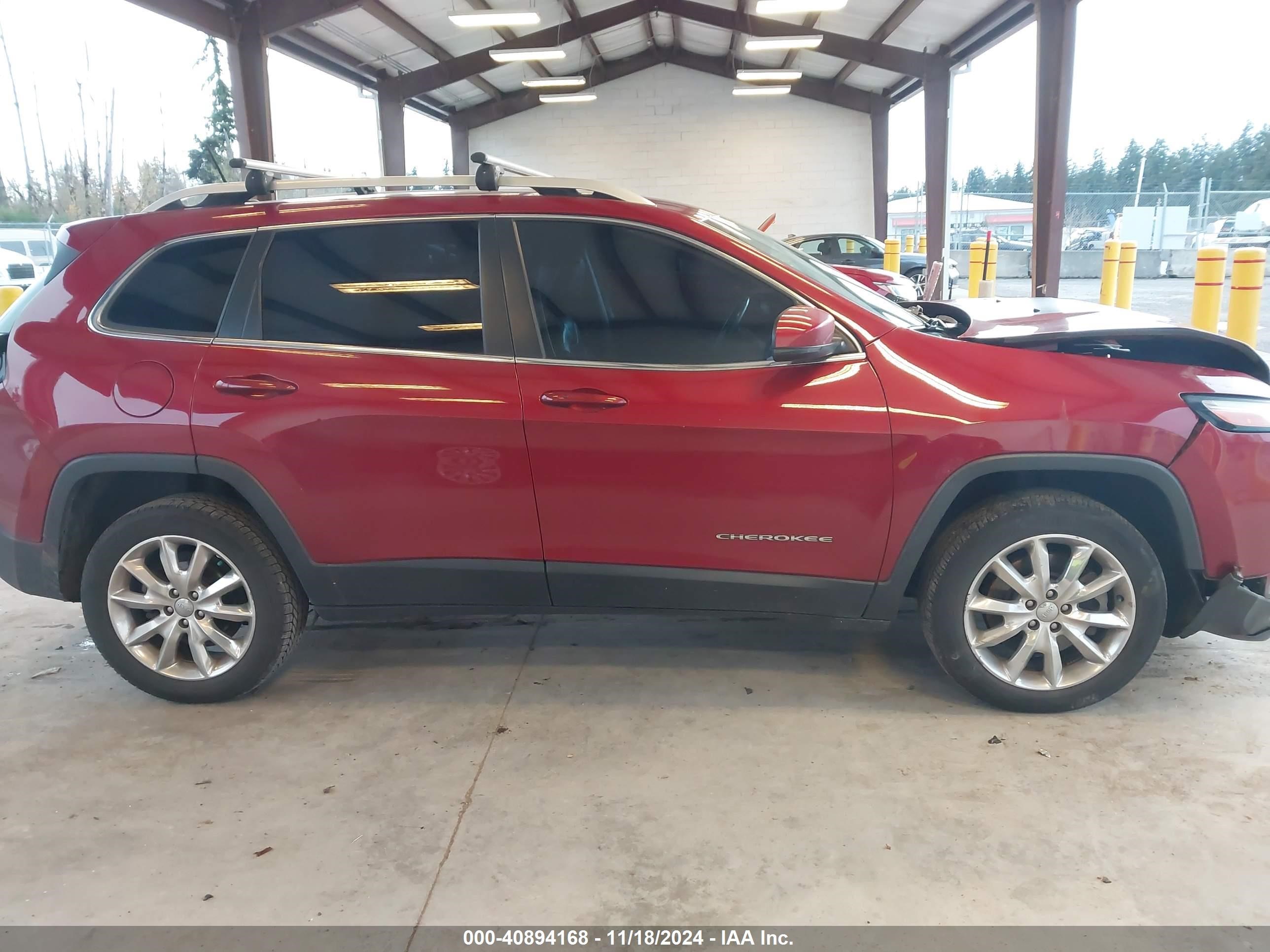 2017 Jeep Cherokee Limited Fwd Red vin: 1C4PJLDBXHW517629