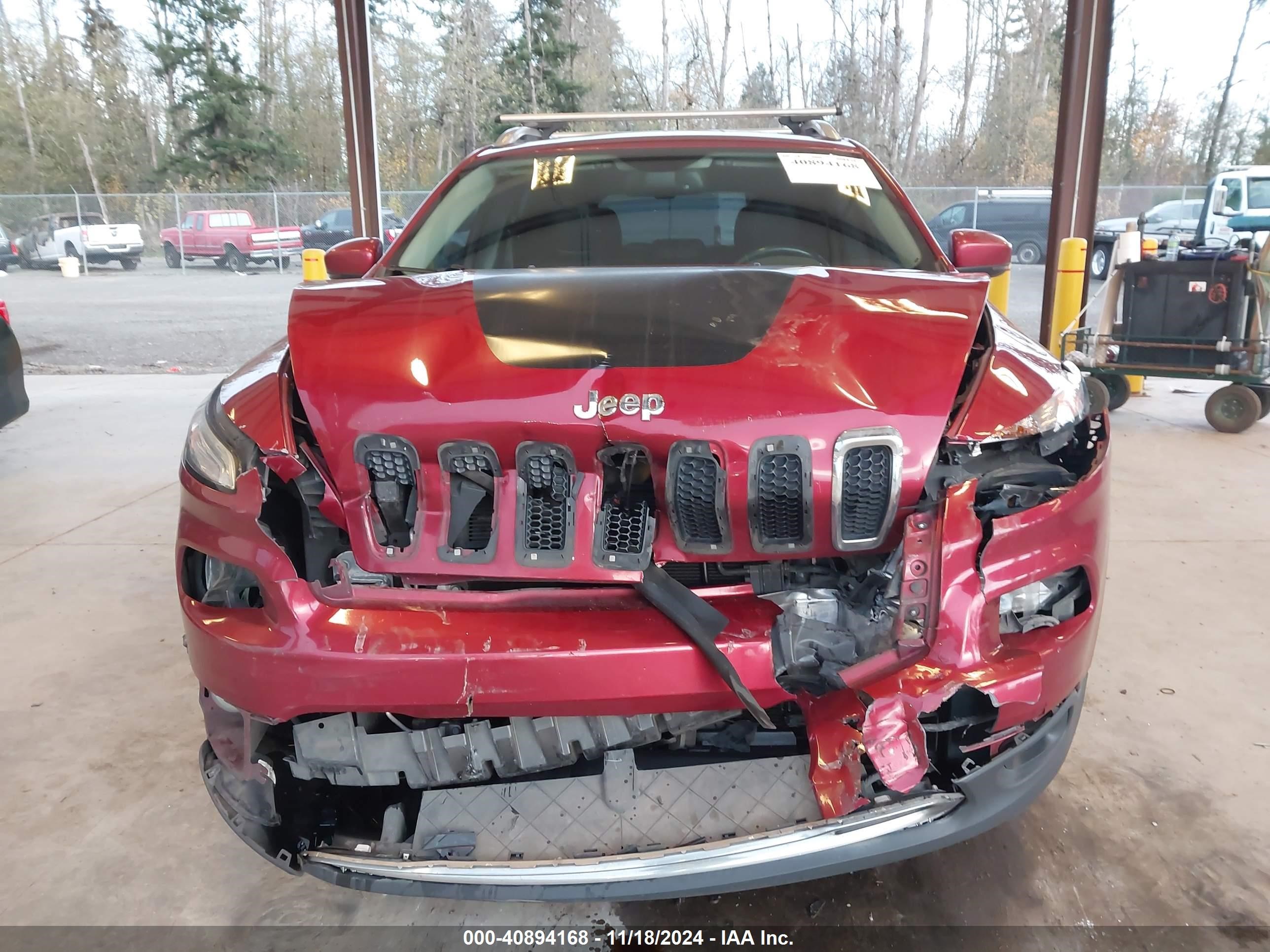 2017 Jeep Cherokee Limited Fwd Red vin: 1C4PJLDBXHW517629