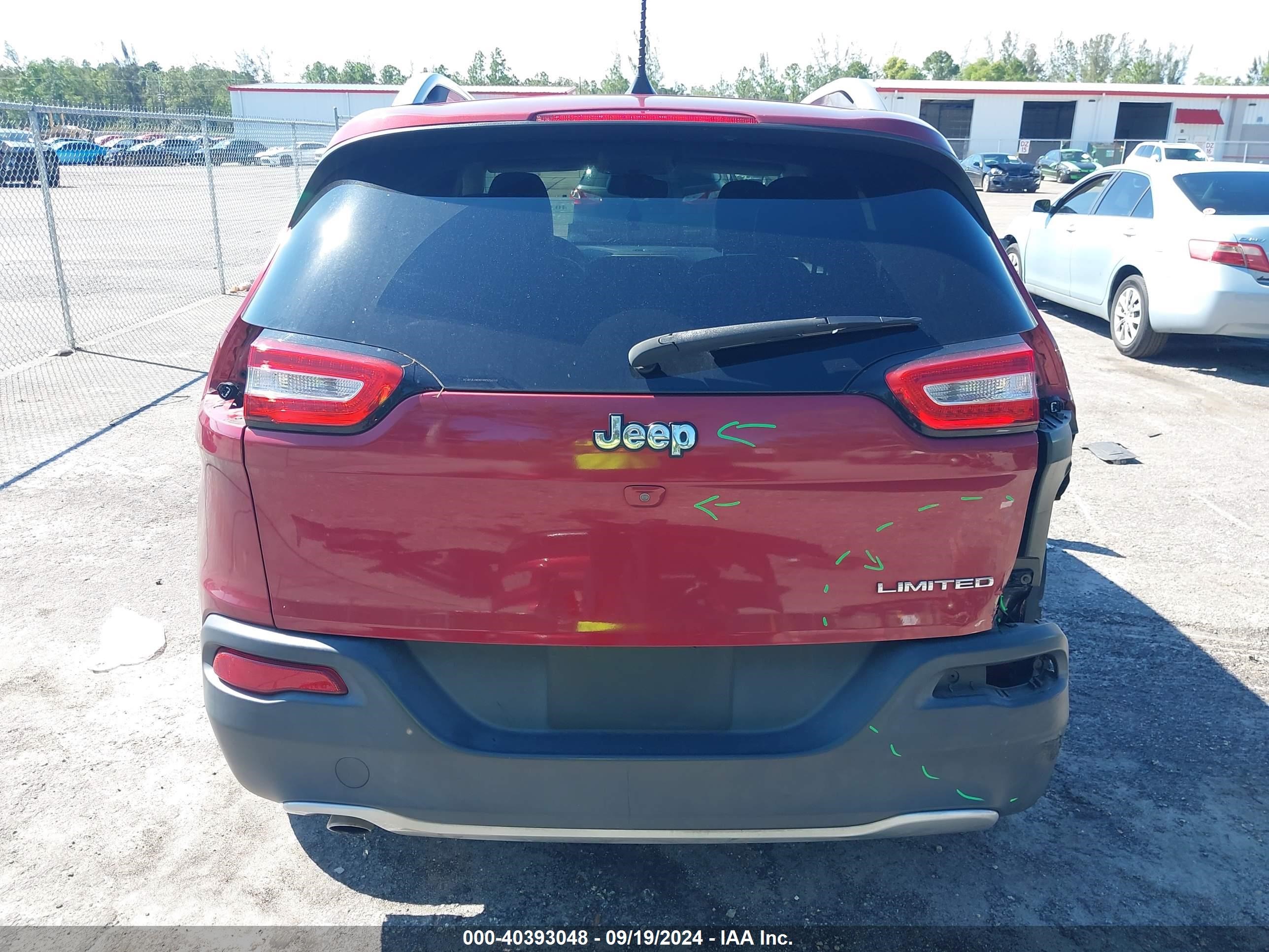 2017 Jeep Cherokee Limited Fwd Red vin: 1C4PJLDBXHW526010