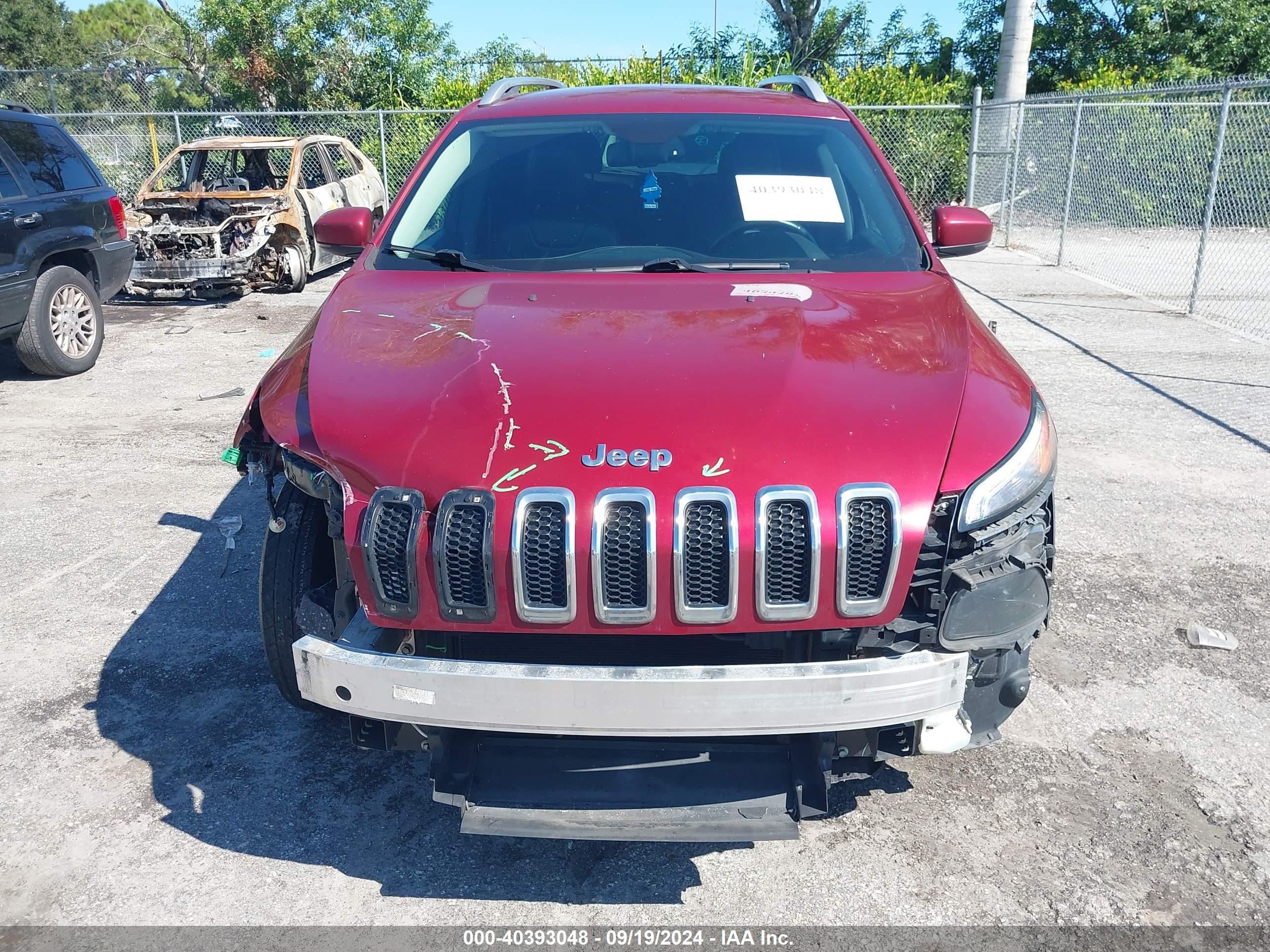 2017 Jeep Cherokee Limited Fwd Red vin: 1C4PJLDBXHW526010