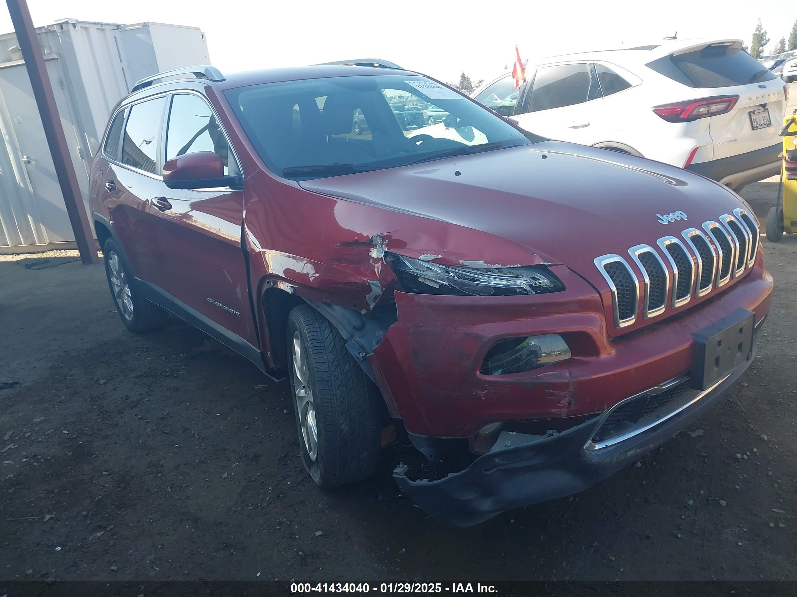 2017 Jeep Cherokee Limited Fwd Бордовый vin: 1C4PJLDBXHW539968