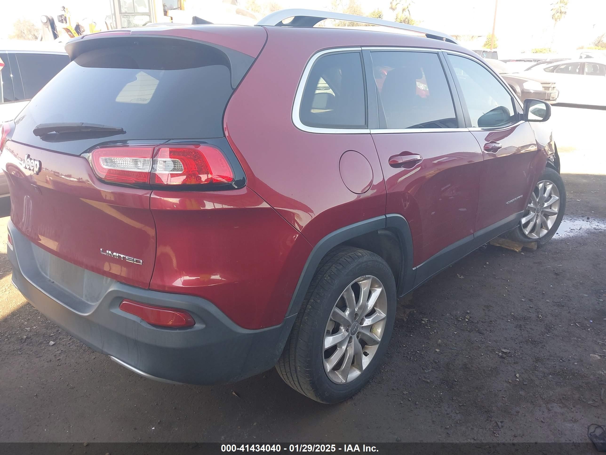 2017 Jeep Cherokee Limited Fwd Бордовый vin: 1C4PJLDBXHW539968