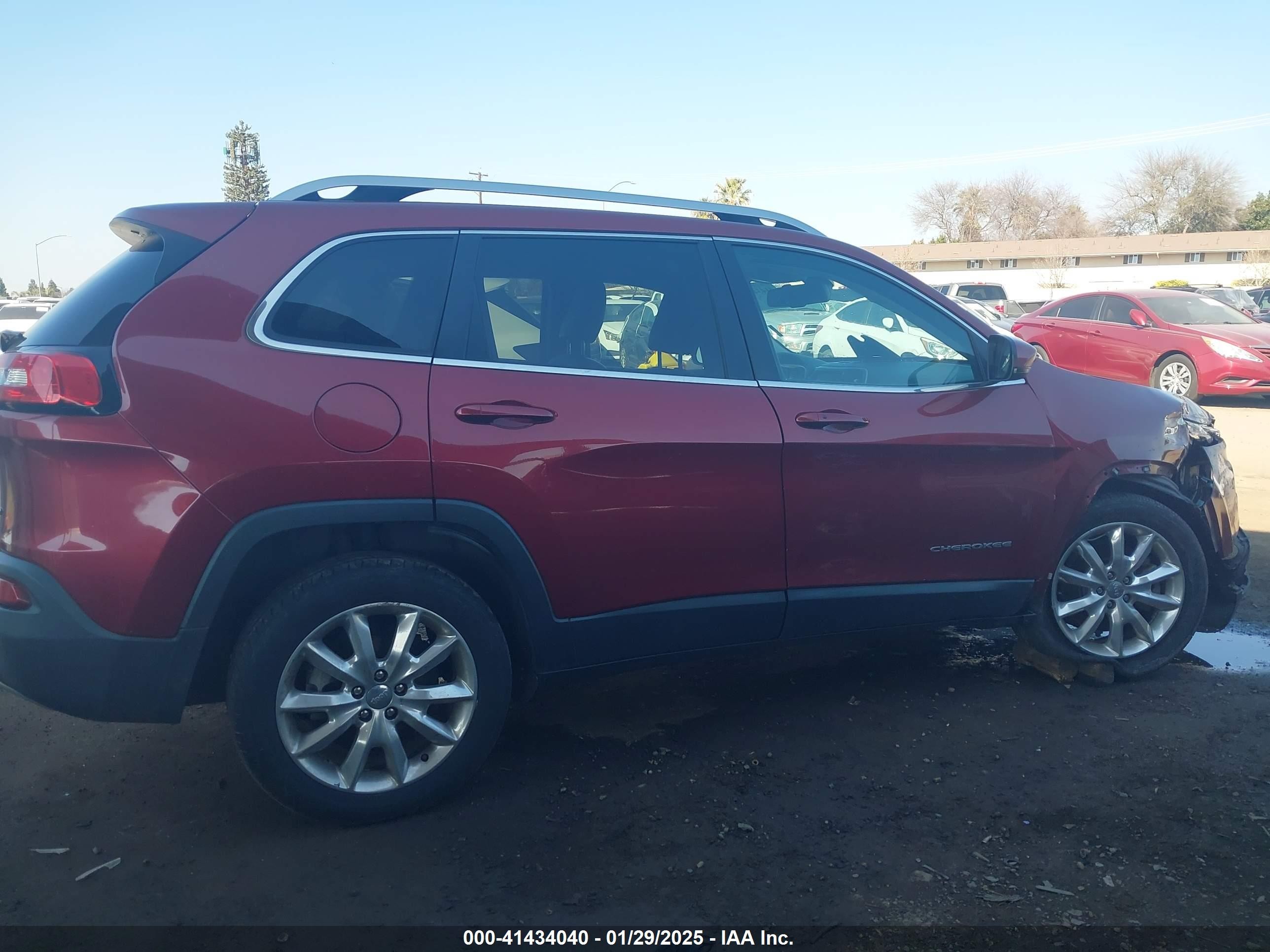 2017 Jeep Cherokee Limited Fwd Бордовый vin: 1C4PJLDBXHW539968