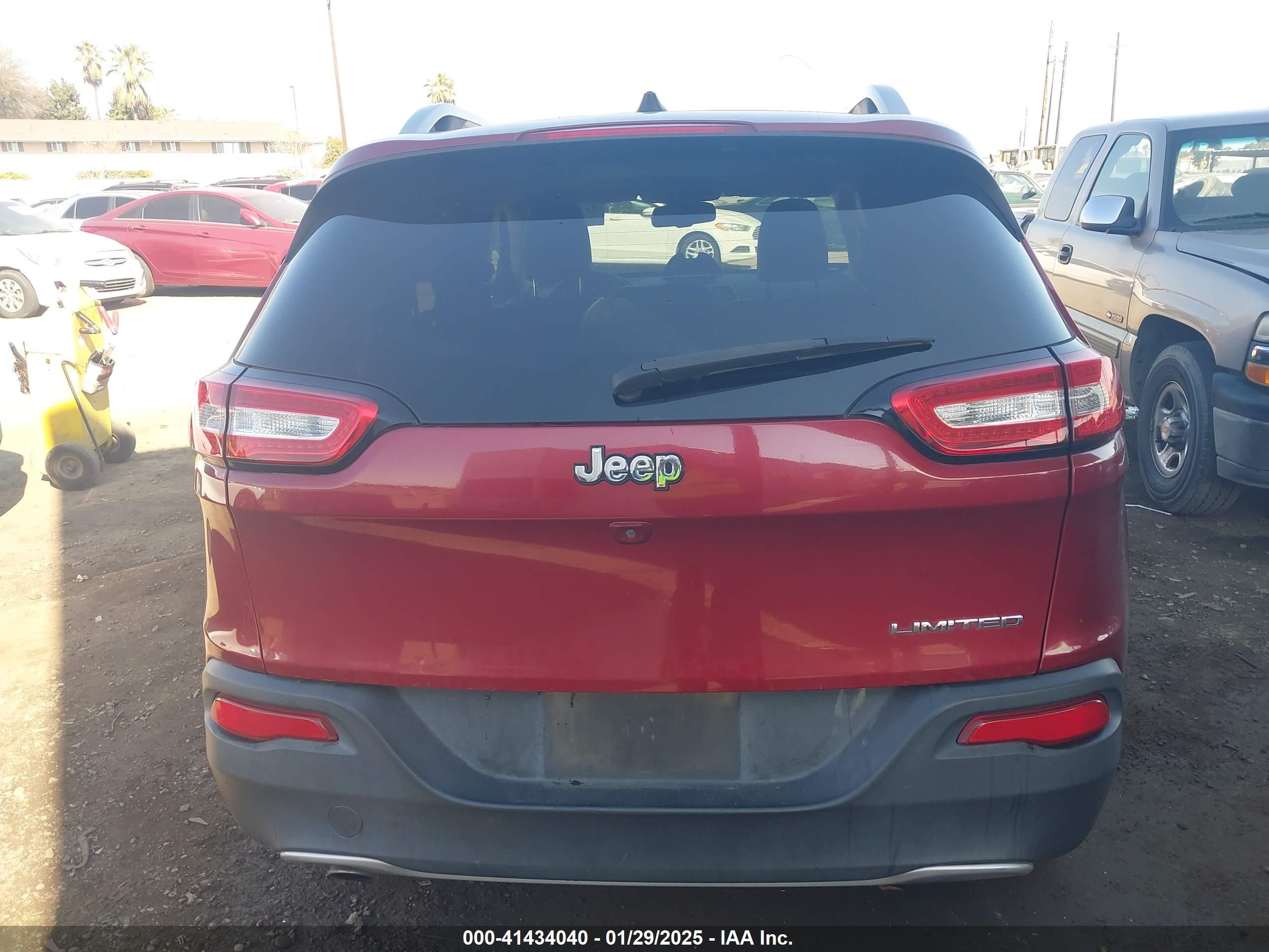 2017 Jeep Cherokee Limited Fwd Бордовый vin: 1C4PJLDBXHW539968