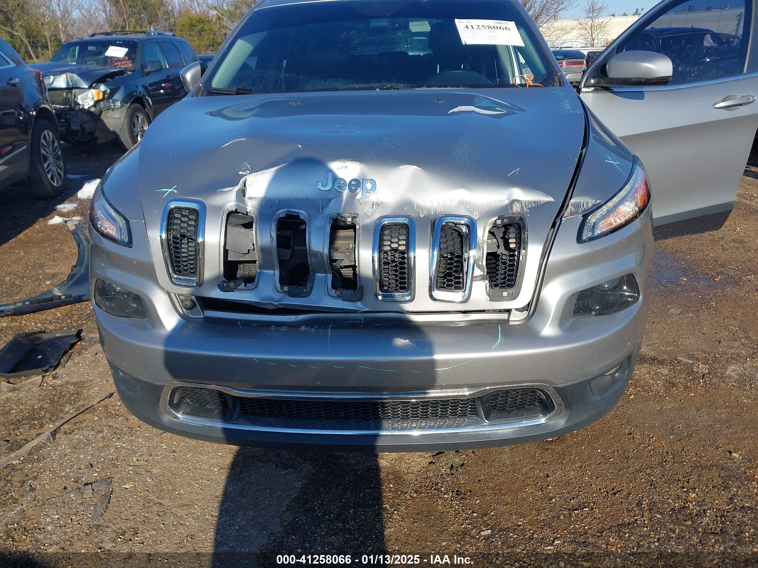 2017 Jeep Cherokee Limited Fwd Gray vin: 1C4PJLDBXHW548184