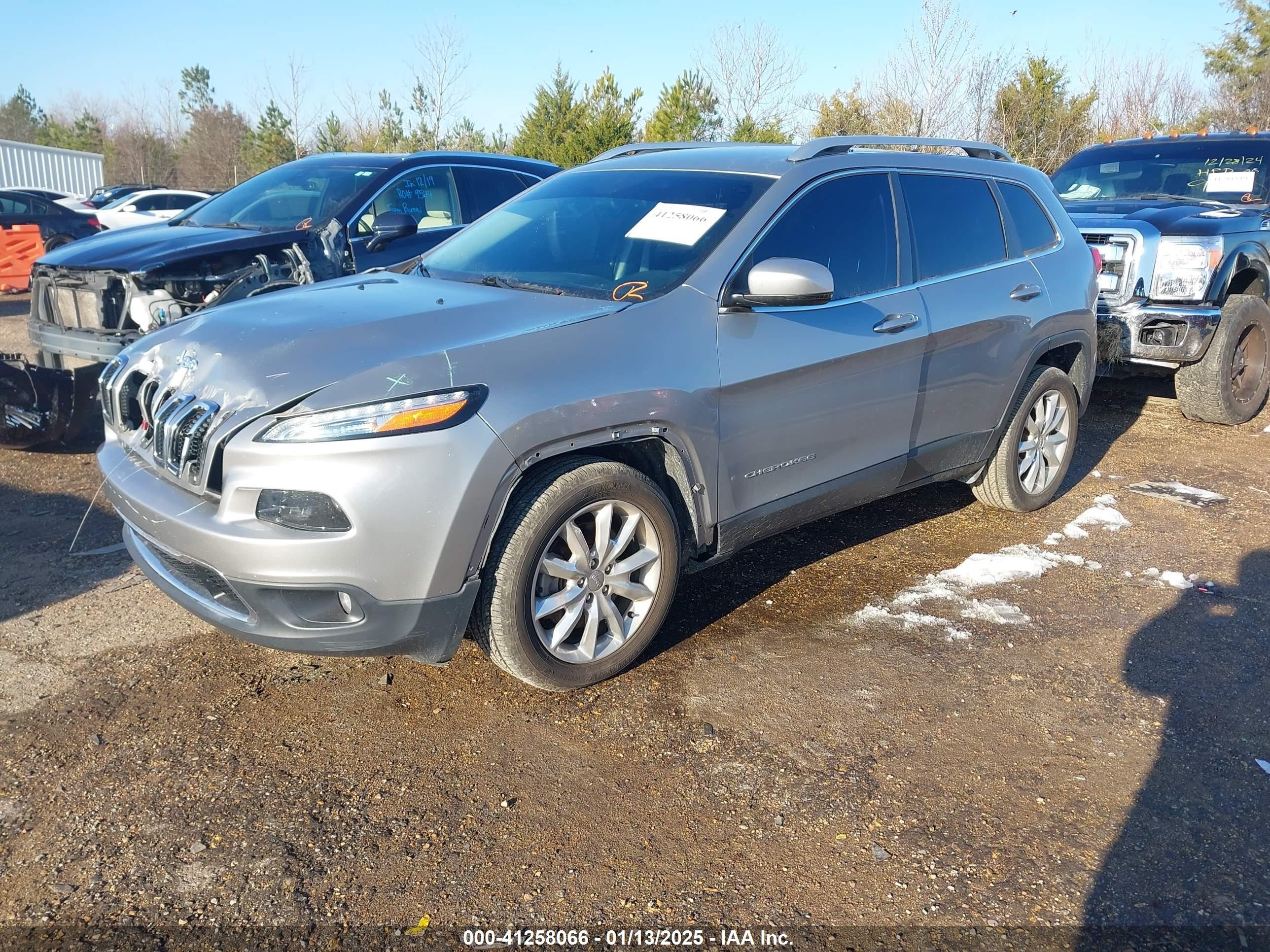 2017 Jeep Cherokee Limited Fwd Gray vin: 1C4PJLDBXHW548184