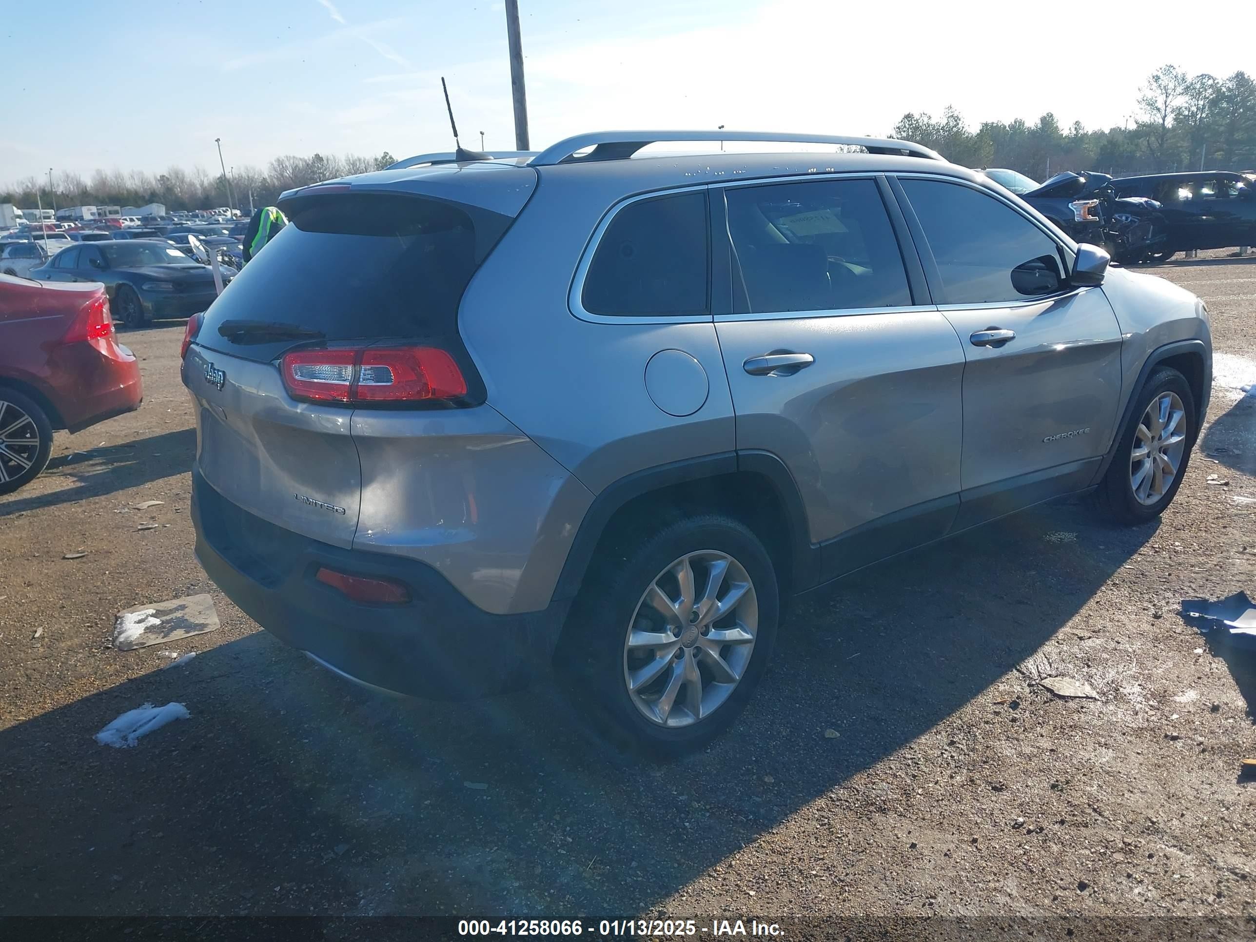 2017 Jeep Cherokee Limited Fwd Gray vin: 1C4PJLDBXHW548184