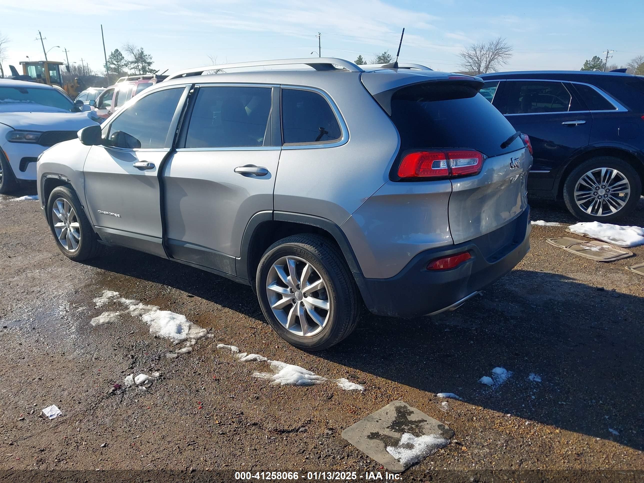 2017 Jeep Cherokee Limited Fwd Gray vin: 1C4PJLDBXHW548184