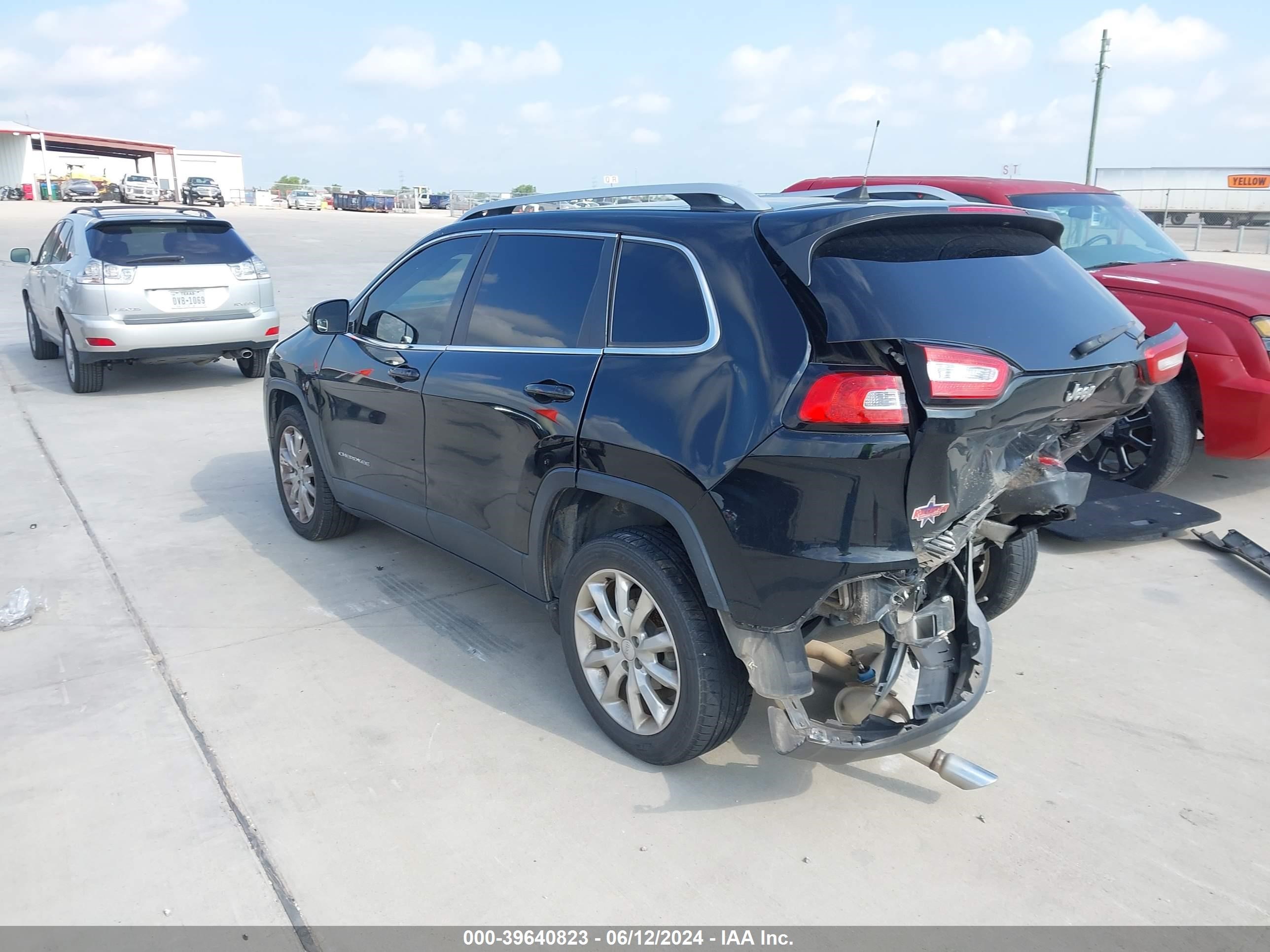 2017 Jeep Cherokee Limited Fwd Black vin: 1C4PJLDBXHW607833