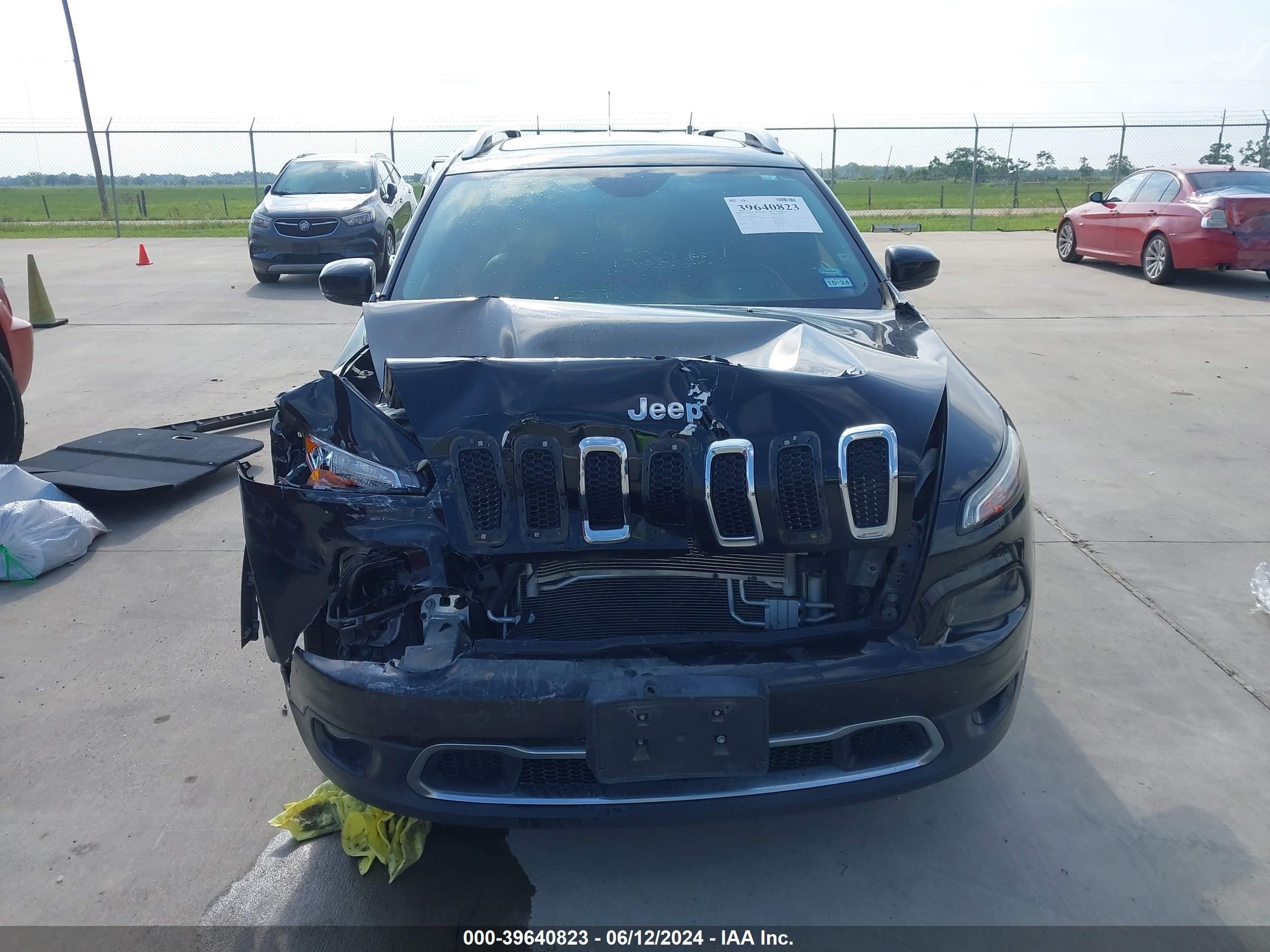 2017 Jeep Cherokee Limited Fwd Black vin: 1C4PJLDBXHW607833