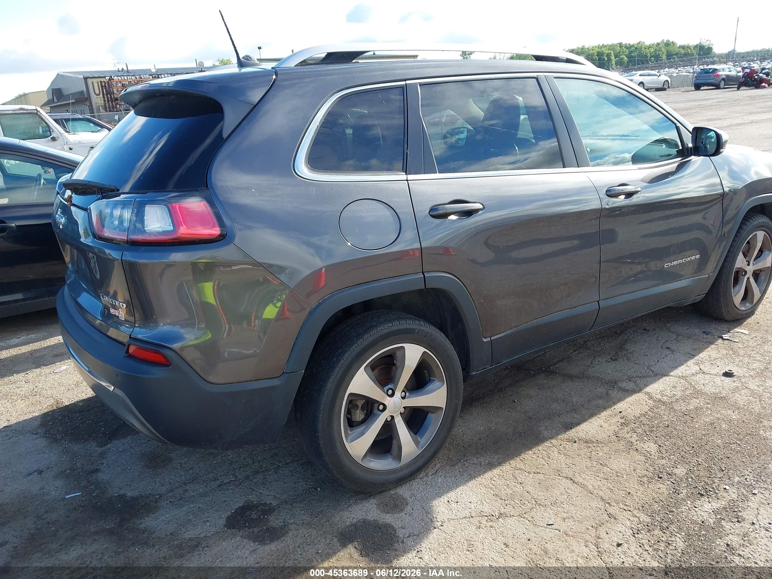 2020 Jeep Cherokee Limited Fwd Gray vin: 1C4PJLDBXLD535472