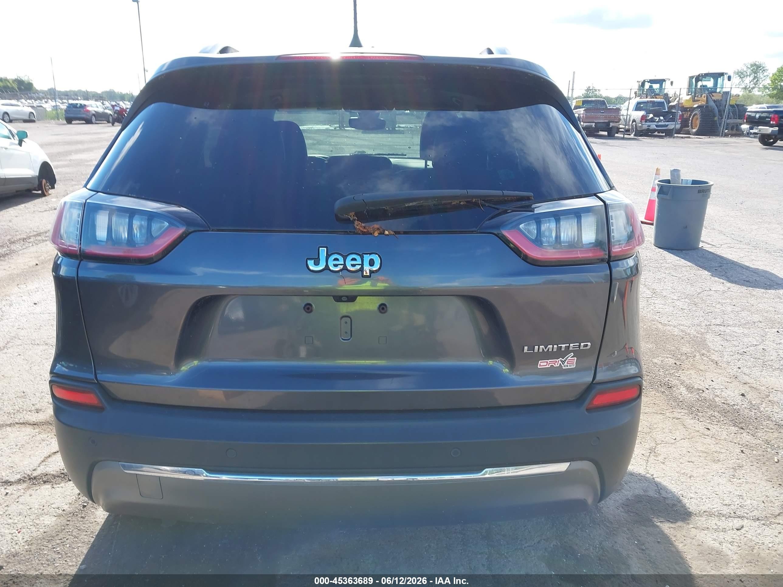 2020 Jeep Cherokee Limited Fwd Gray vin: 1C4PJLDBXLD535472