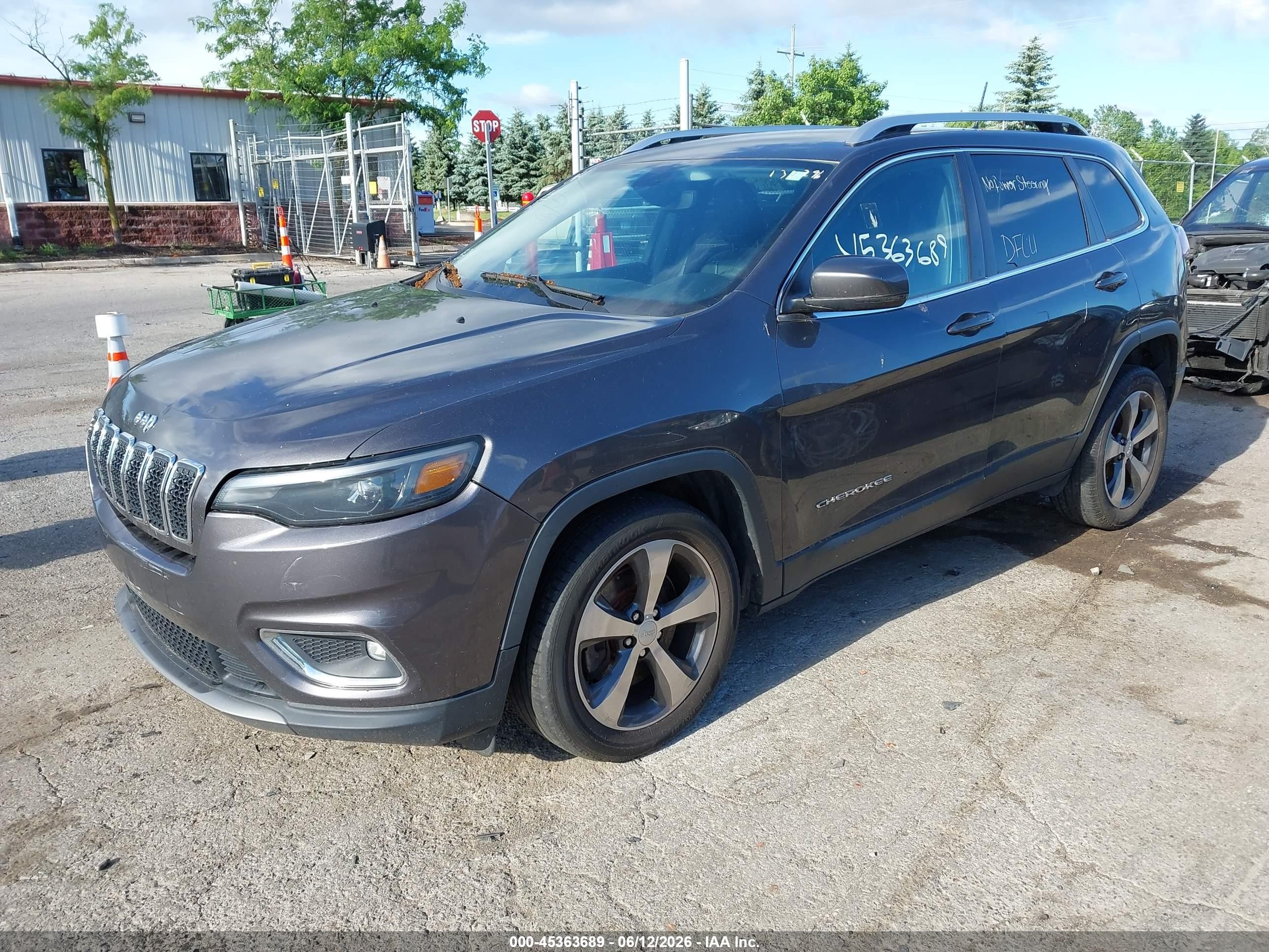 2020 Jeep Cherokee Limited Fwd Gray vin: 1C4PJLDBXLD535472
