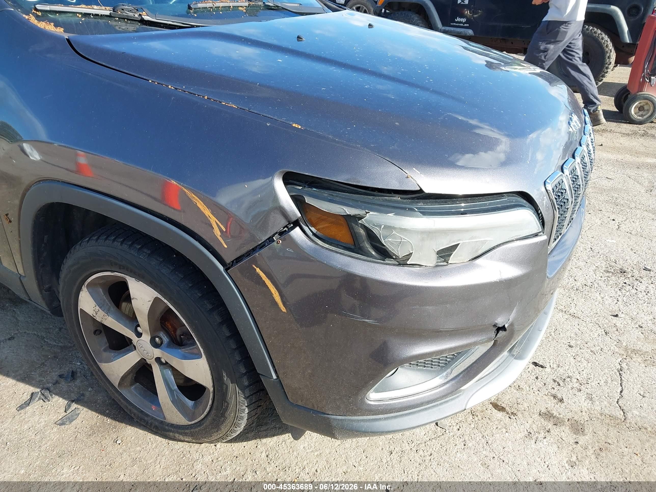 2020 Jeep Cherokee Limited Fwd Gray vin: 1C4PJLDBXLD535472