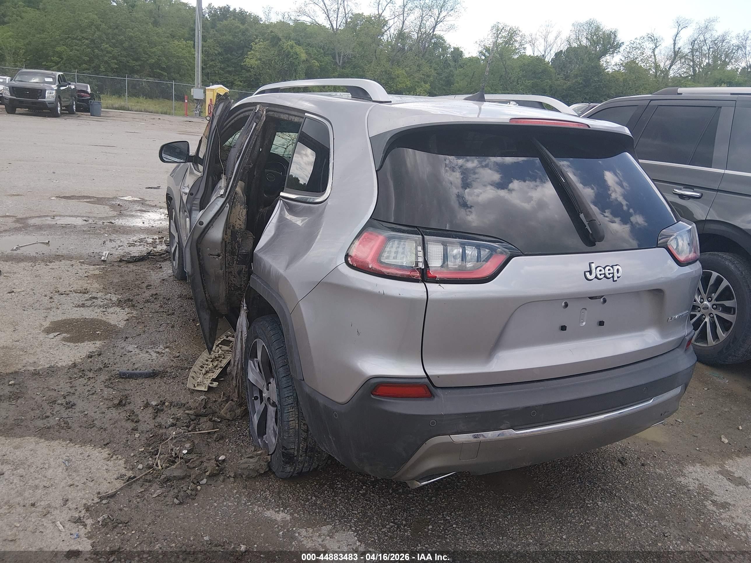 2019 Jeep Cherokee Limited Fwd Gray vin: 1C4PJLDN6KD135773