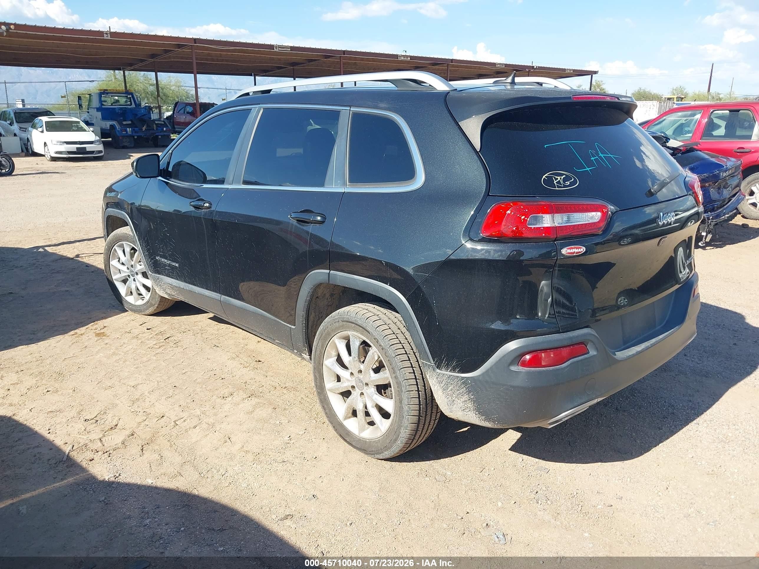 2015 Jeep Cherokee Limited Black vin: 1C4PJLDS0FW525431