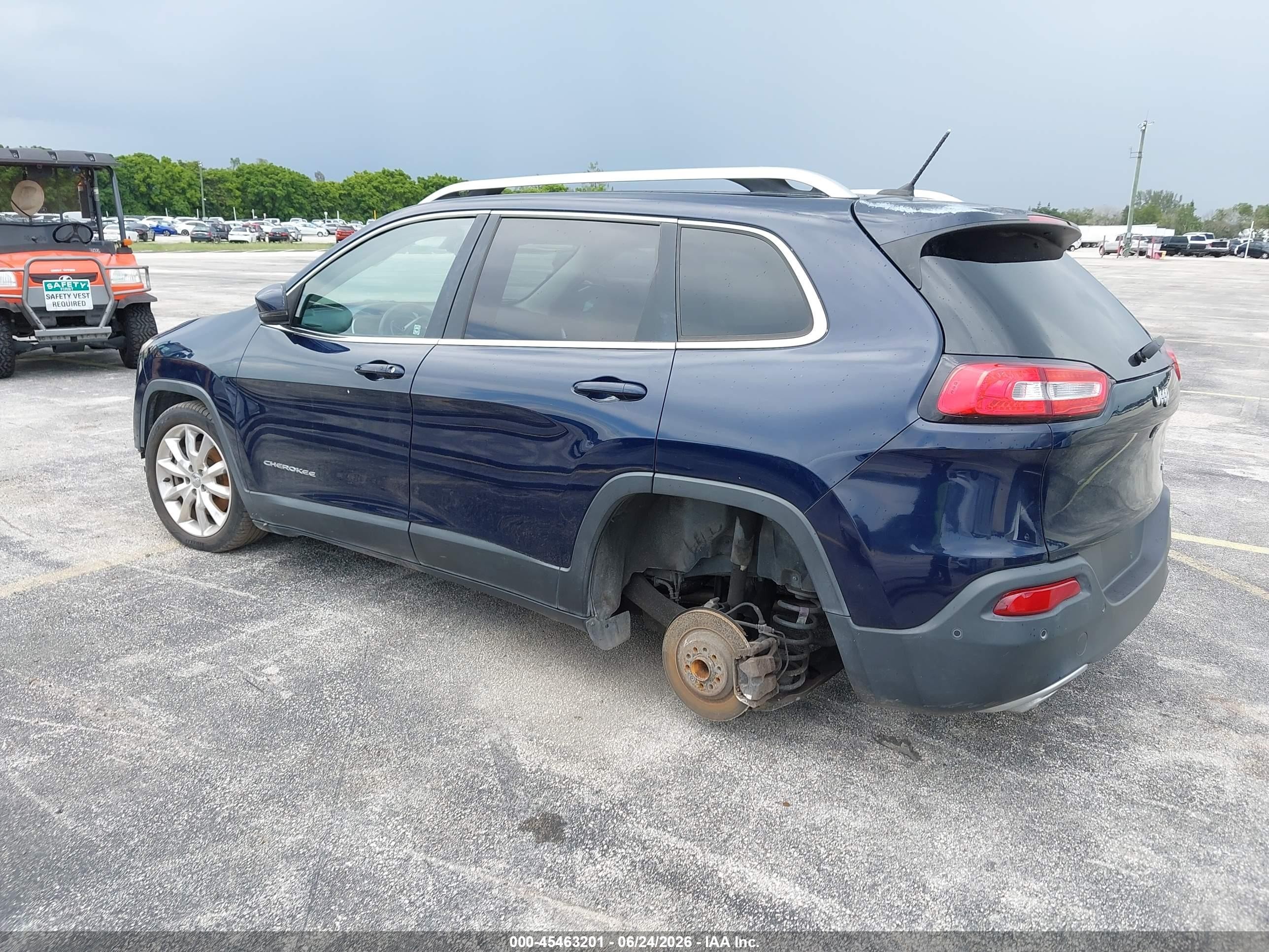 2015 Jeep Cherokee Limited Blue vin: 1C4PJLDS0FW656388