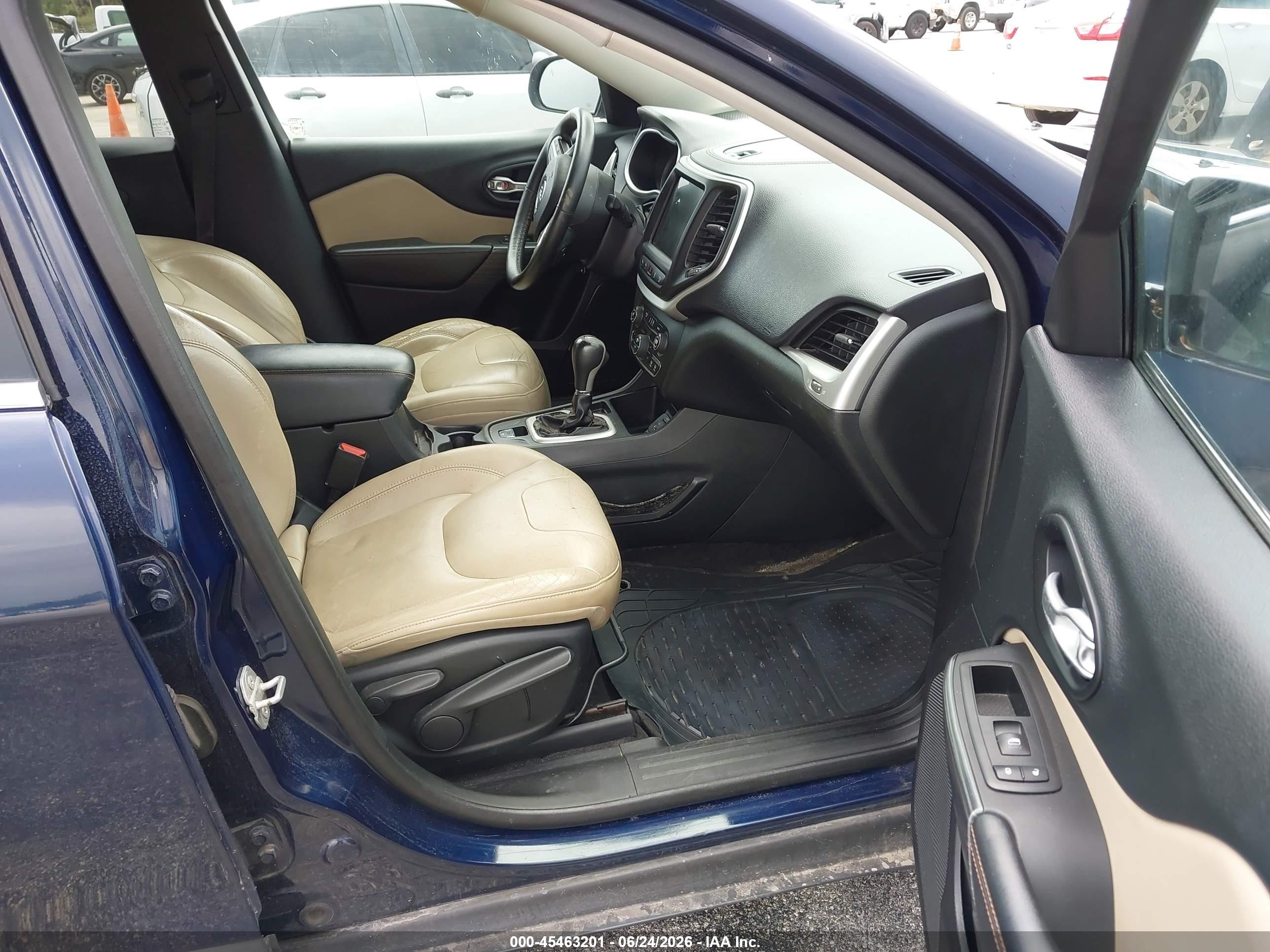 2015 Jeep Cherokee Limited Blue vin: 1C4PJLDS0FW656388