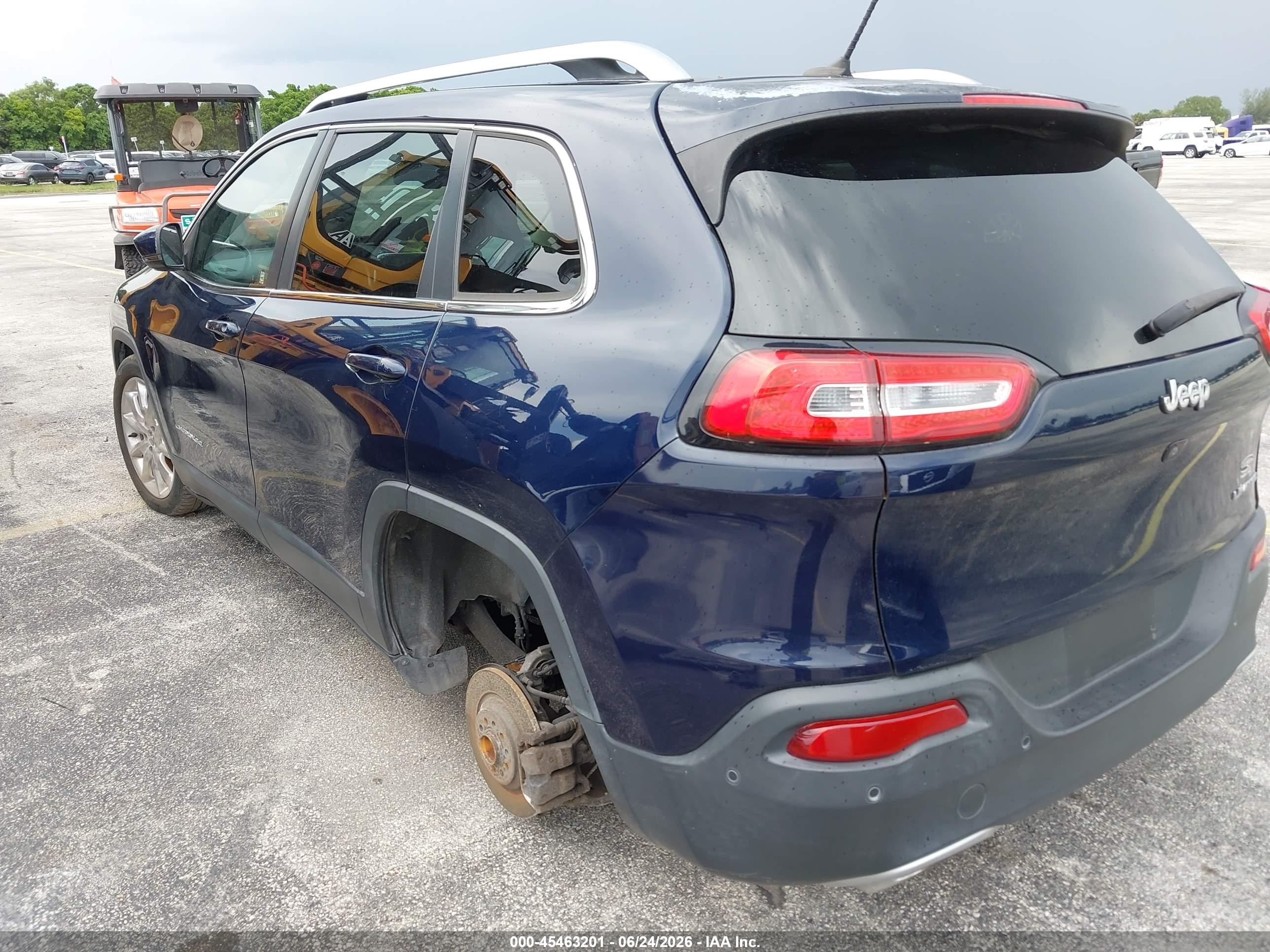 2015 Jeep Cherokee Limited Blue vin: 1C4PJLDS0FW656388